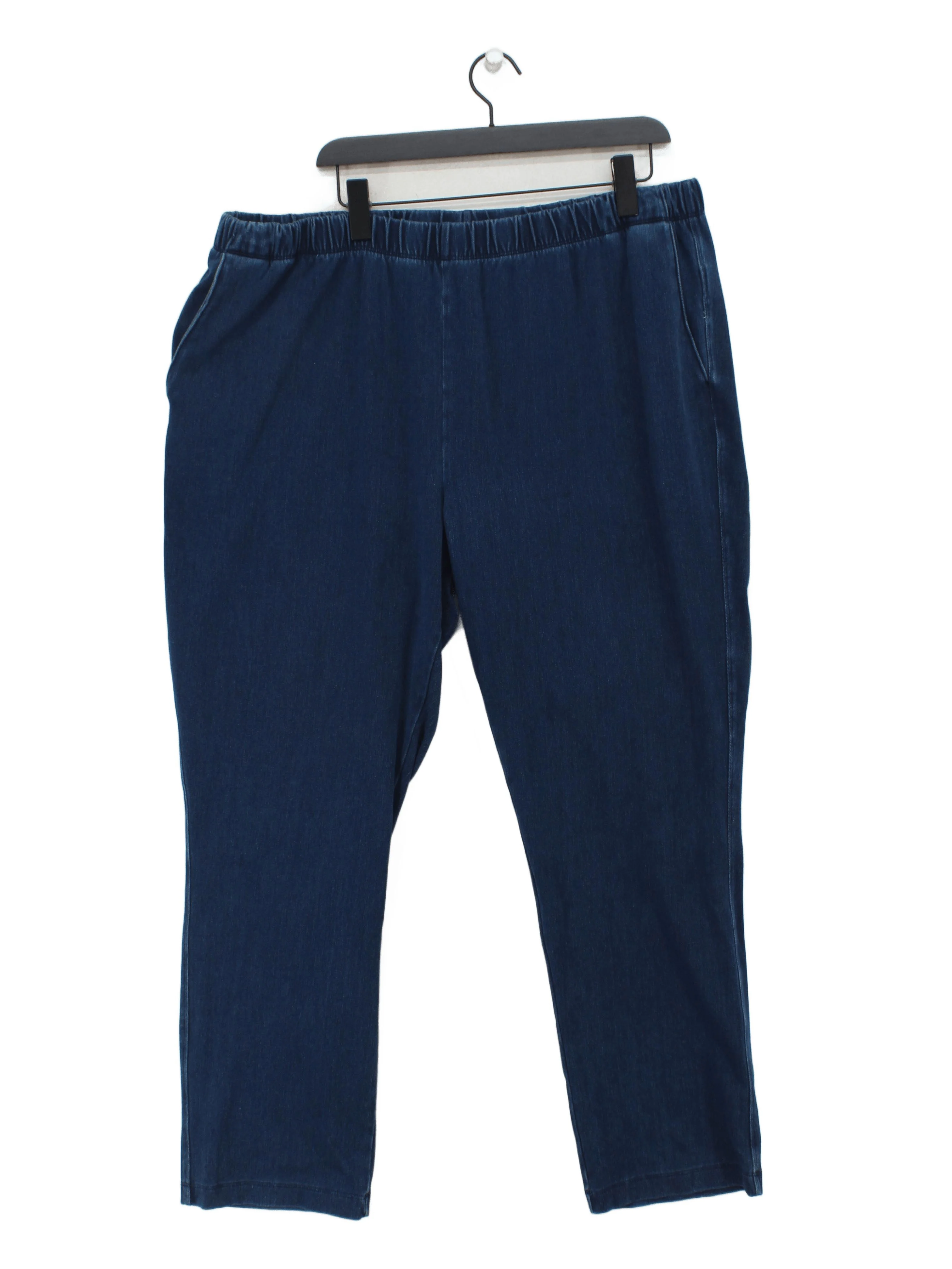 Lands End Women's Sports Bottoms UK 24 Blue Cotton