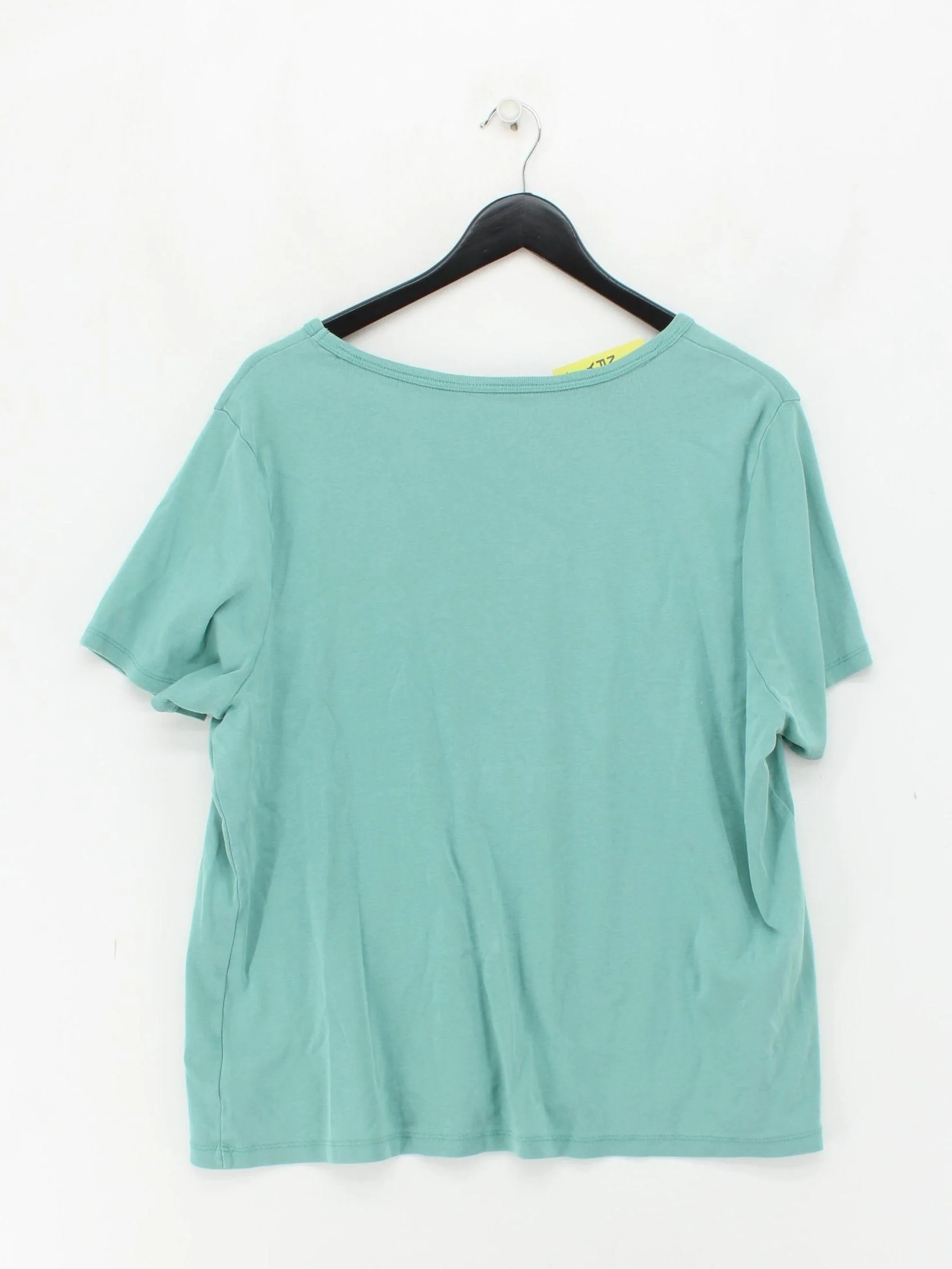 Lands End Women's T-Shirt UK 20 Green 100% Cotton Short Sleeve Round Neck Basic - Image 2