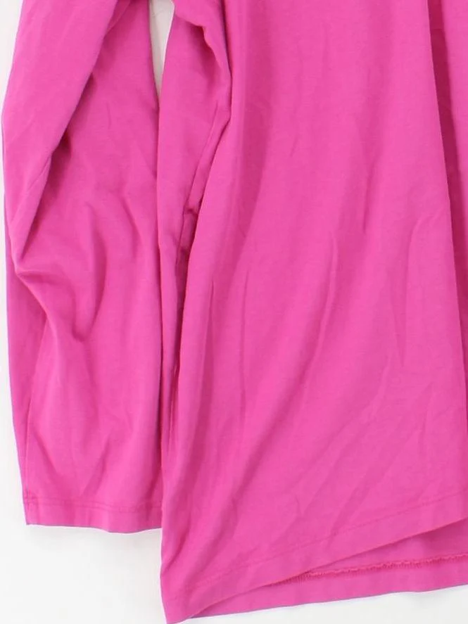 Lands End Women's T-Shirt UK 20 Pink 100% Cotton Short Sleeve Round Neck Basic - Image 4