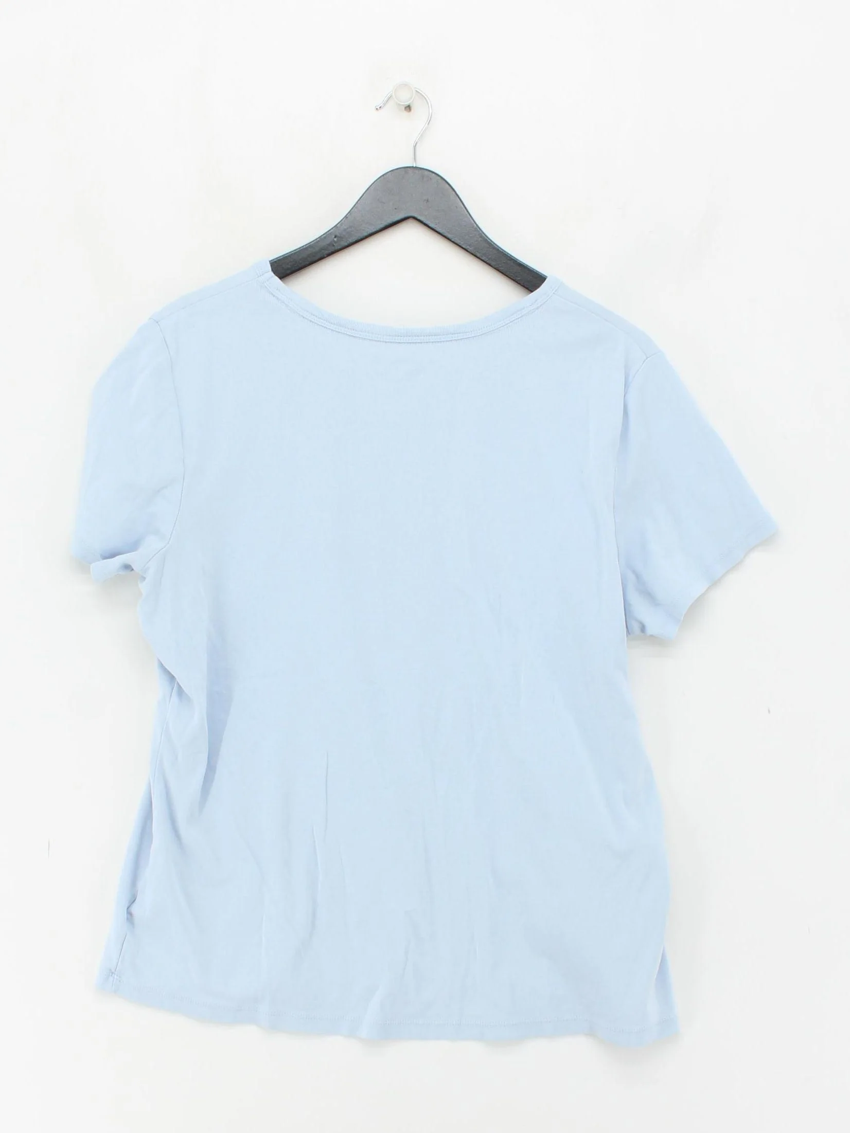 Lands End Women's T-Shirt XL Blue 100% Cotton Short Sleeve Crew Neck Basic - Image 2