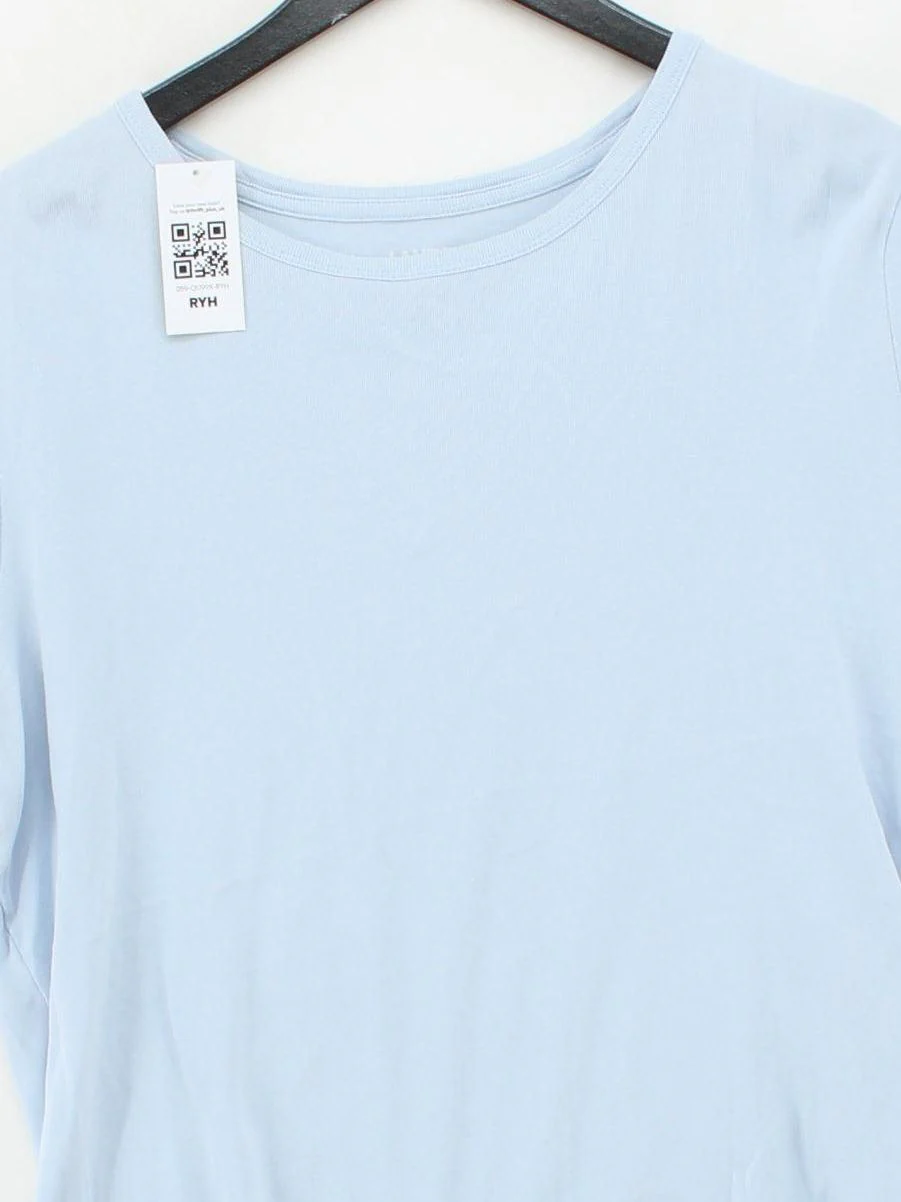 Lands End Women's T-Shirt XL Blue 100% Cotton Short Sleeve Crew Neck Basic - Image 3