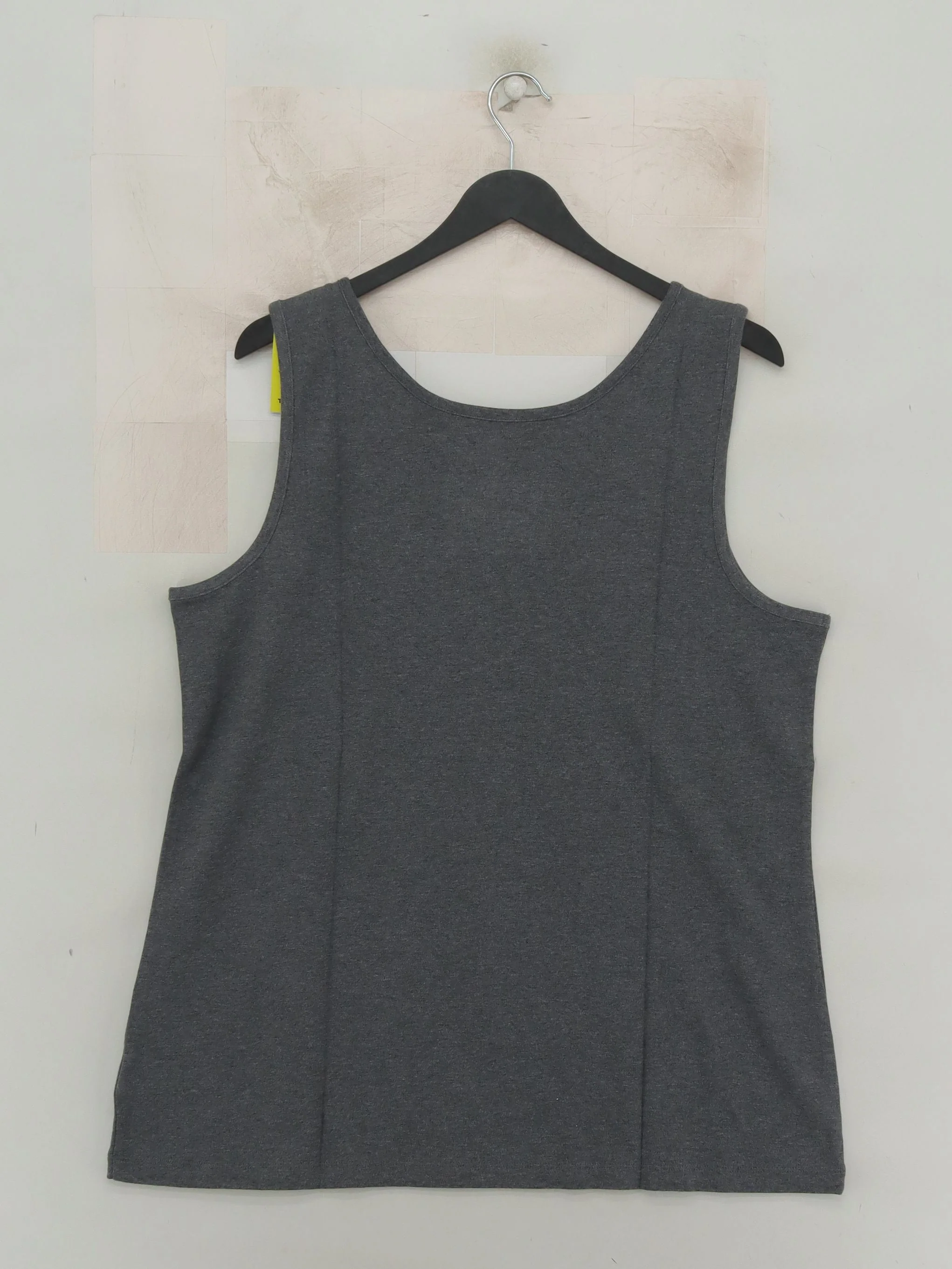 Lands End Women's T-Shirt XL Grey 100% Cotton Sleeveless Round Neck Basic - Image 2