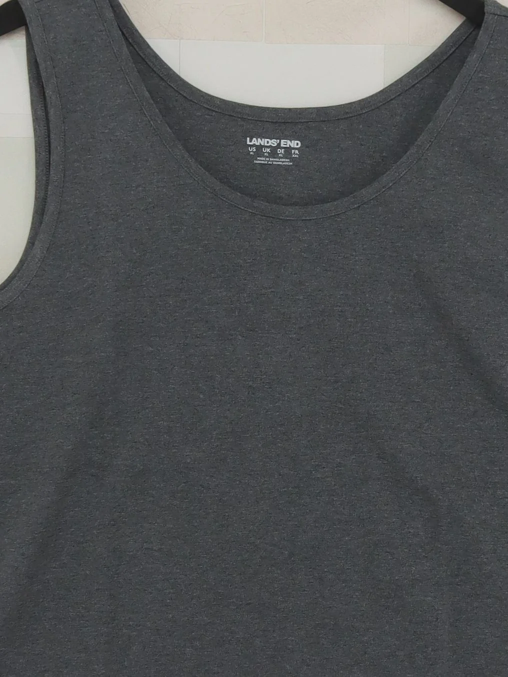 Lands End Women's T-Shirt XL Grey 100% Cotton Sleeveless Round Neck Basic - Image 3