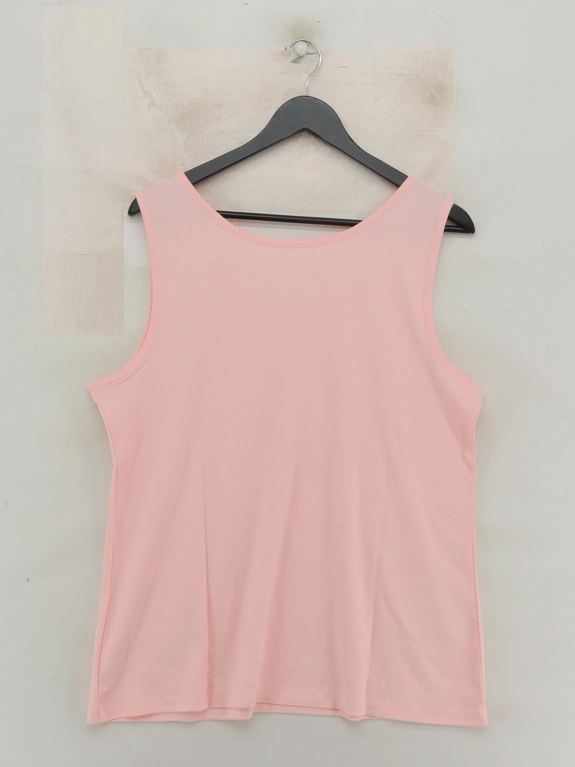 Lands End Women's T-Shirt XL Pink 100% Cotton Sleeveless Round Neck Basic - Image 2