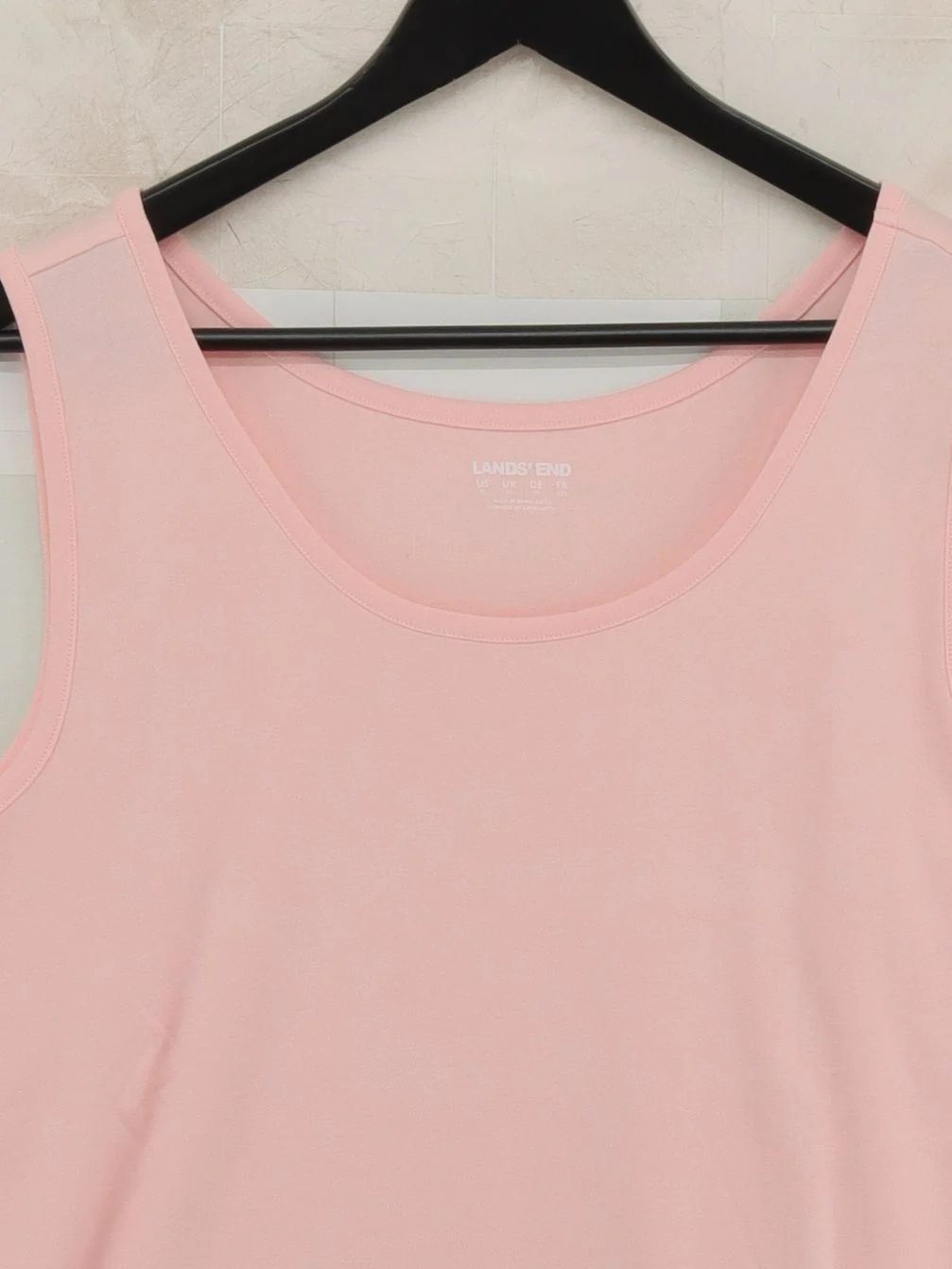 Lands End Women's T-Shirt XL Pink 100% Cotton Sleeveless Round Neck Basic - Image 3