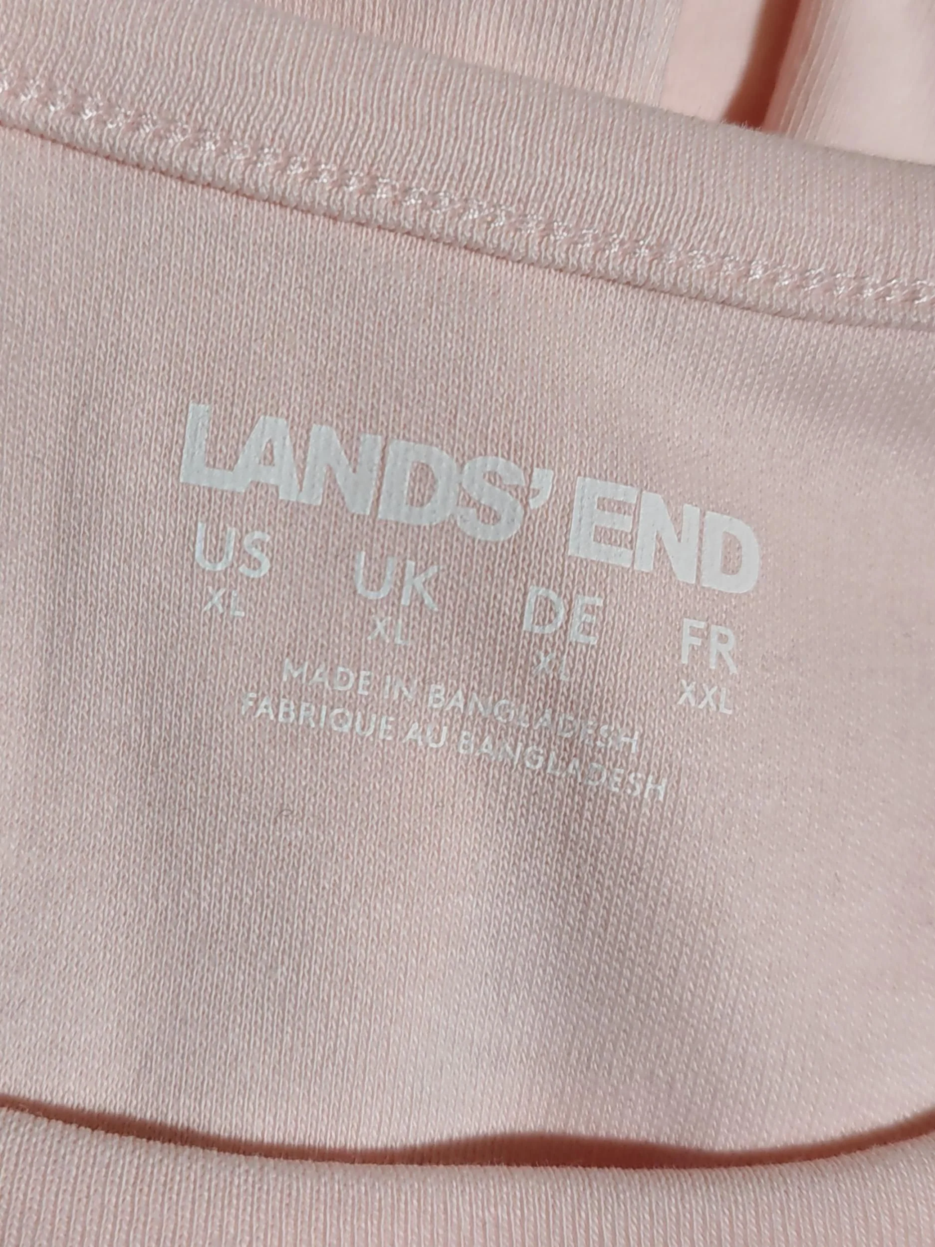 Lands End Women's T-Shirt XL Pink 100% Cotton Sleeveless Round Neck Basic - Image 5