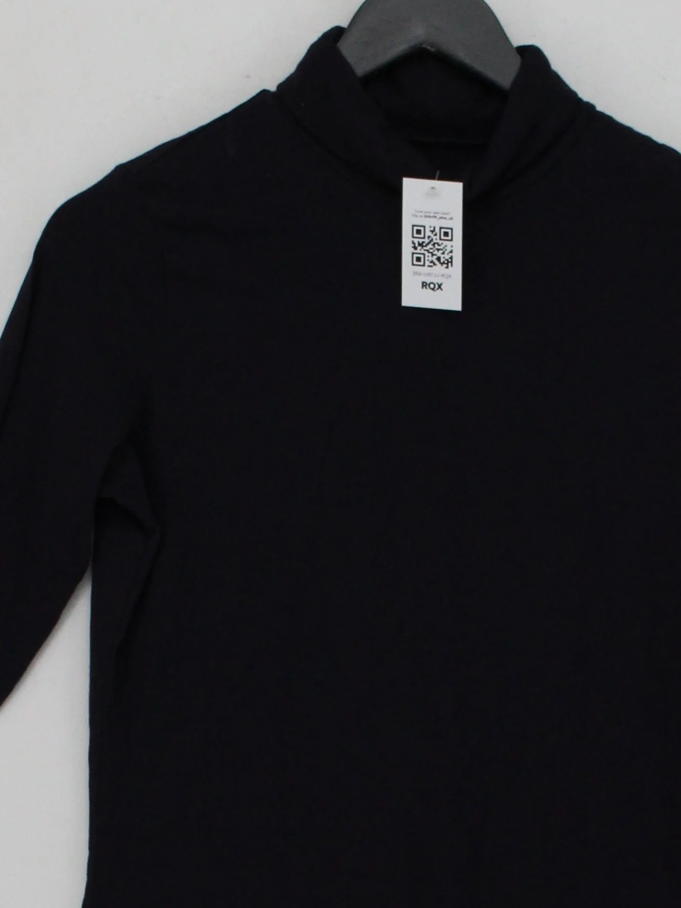 Lands End Women's Top S Black Cotton with Rayon, Spandex Basic - Image 3