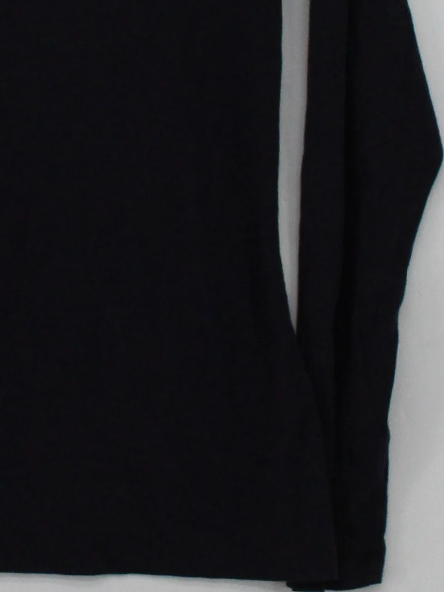 Lands End Women's Top S Black Cotton with Rayon, Spandex Basic - Image 4