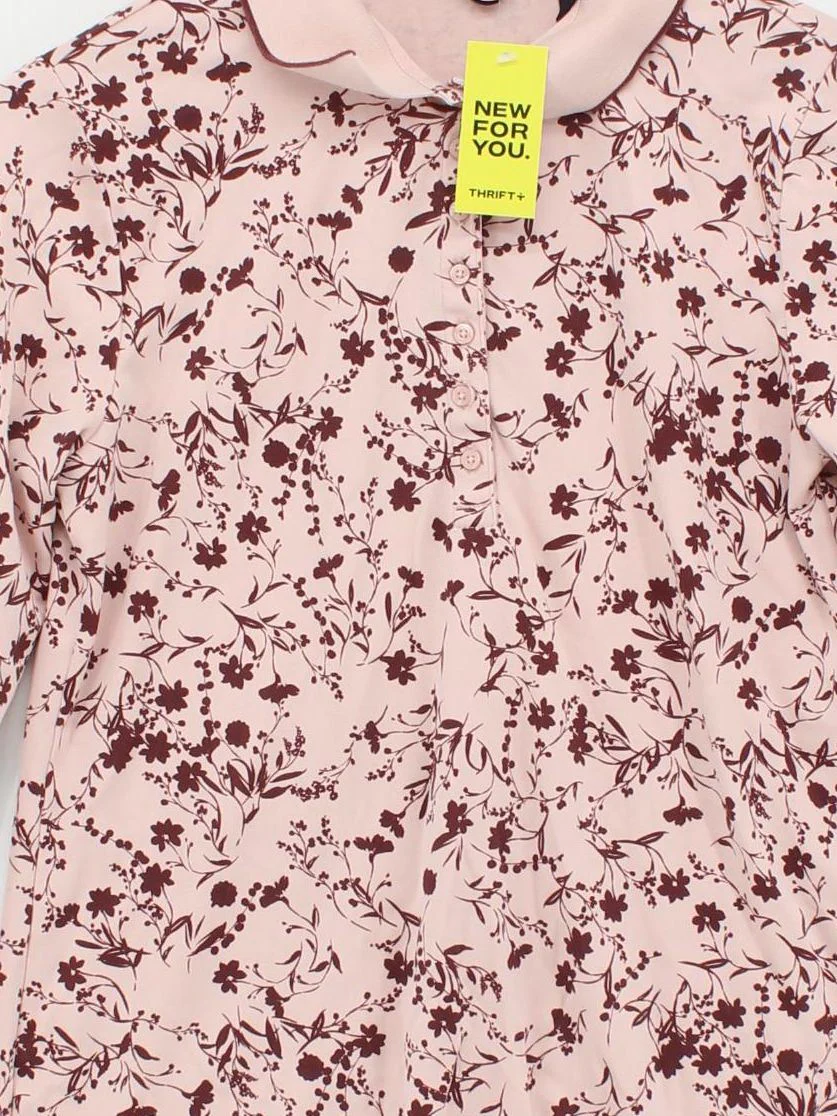 Lands End Women's Top S Pink Cotton with Elastane Basic - Image 3