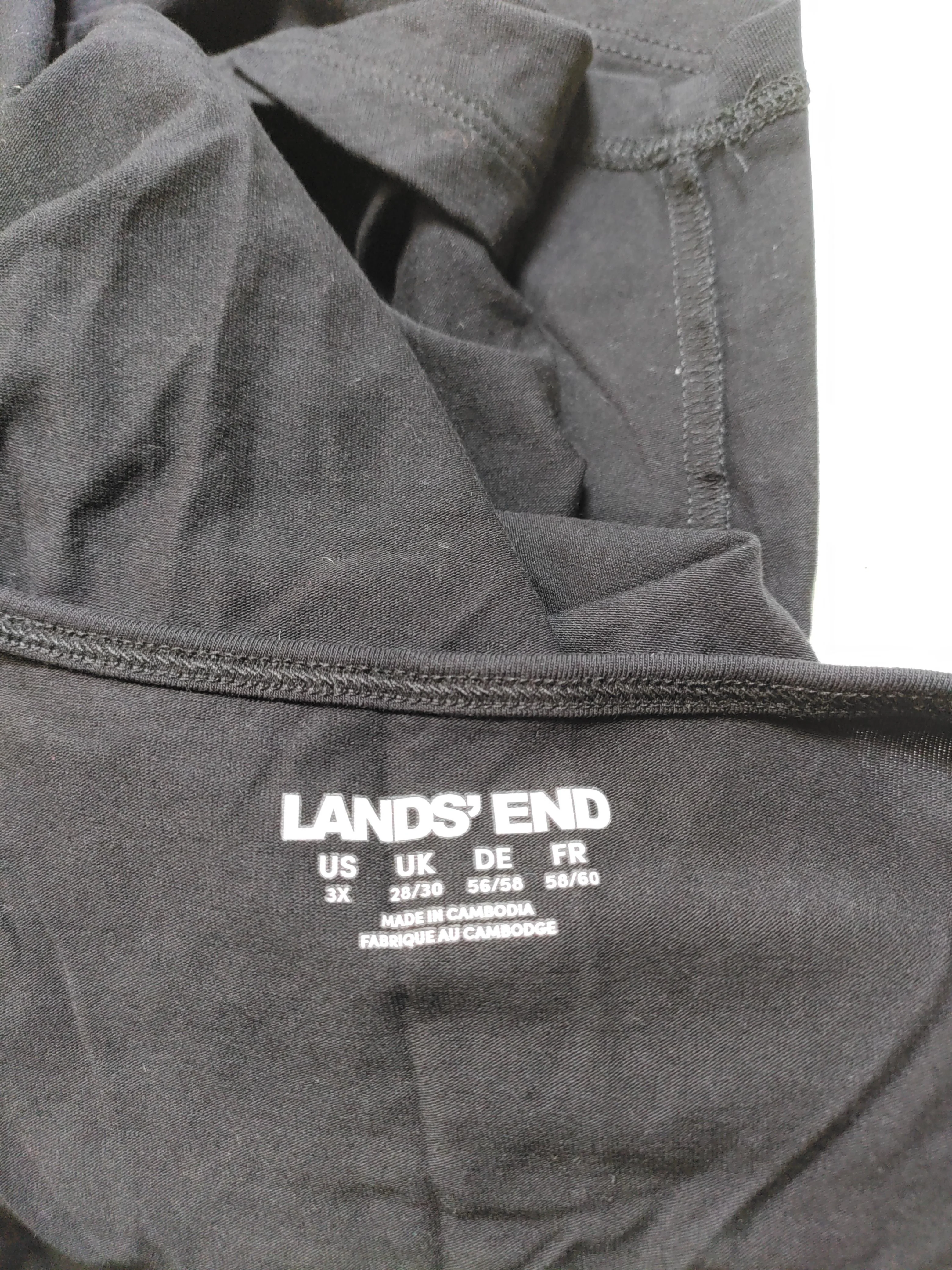 Lands End Women's Top XXXL Black Cotton with Lyocell Modal, Elastane Basic - Image 5