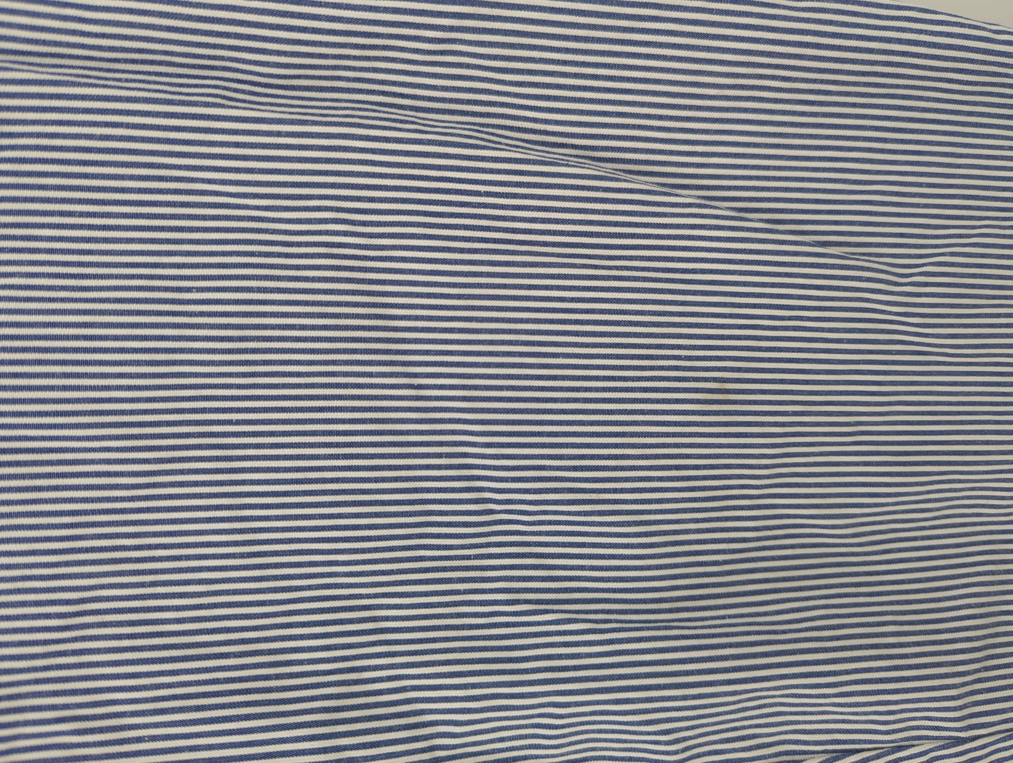 Lands End Women's Trousers M Blue Striped Cotton with Spandex Straight Capri - Image 5