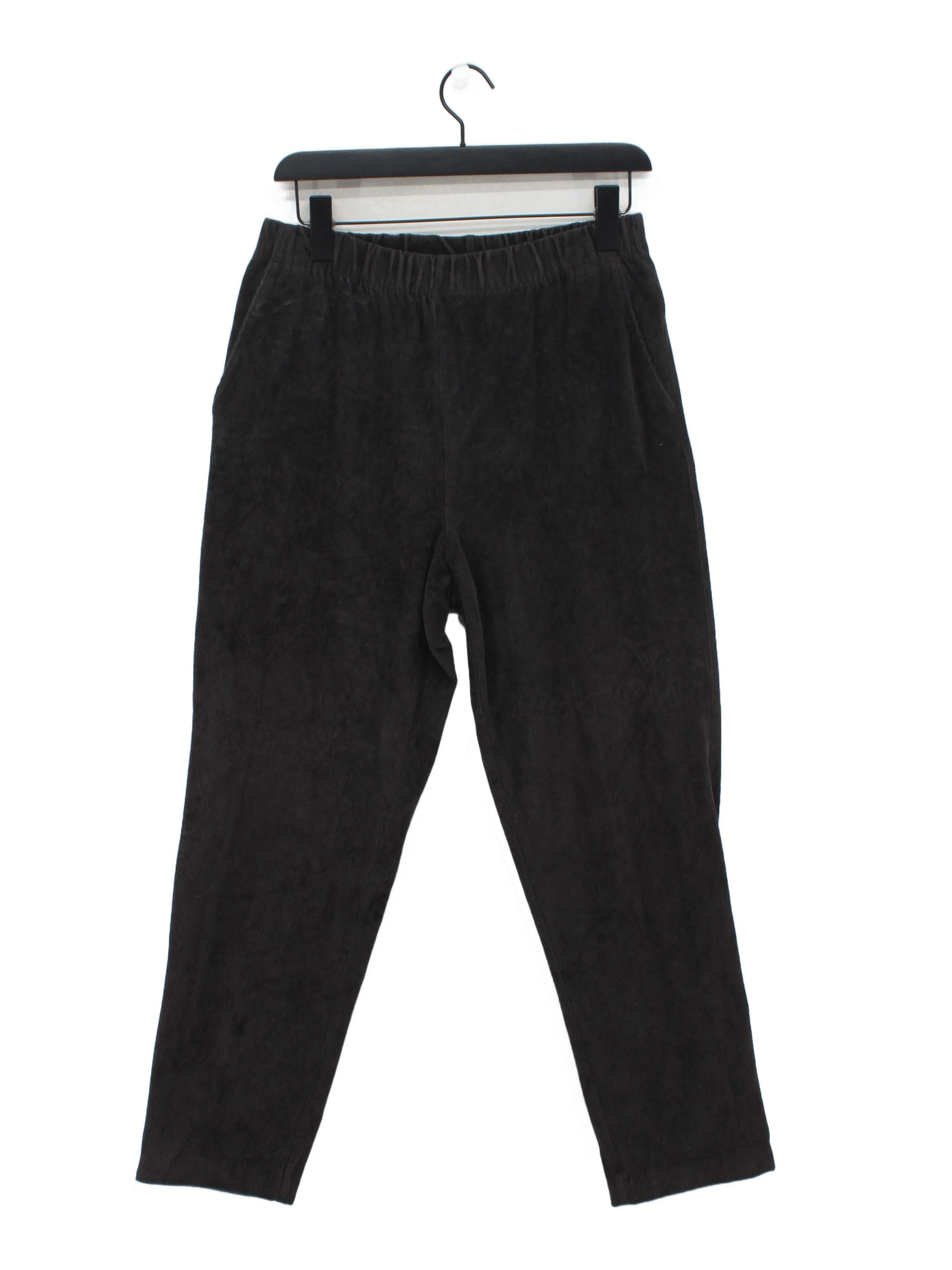 Lands End Women's Trousers S Black Cotton with Polyester, Spandex Sweatpants