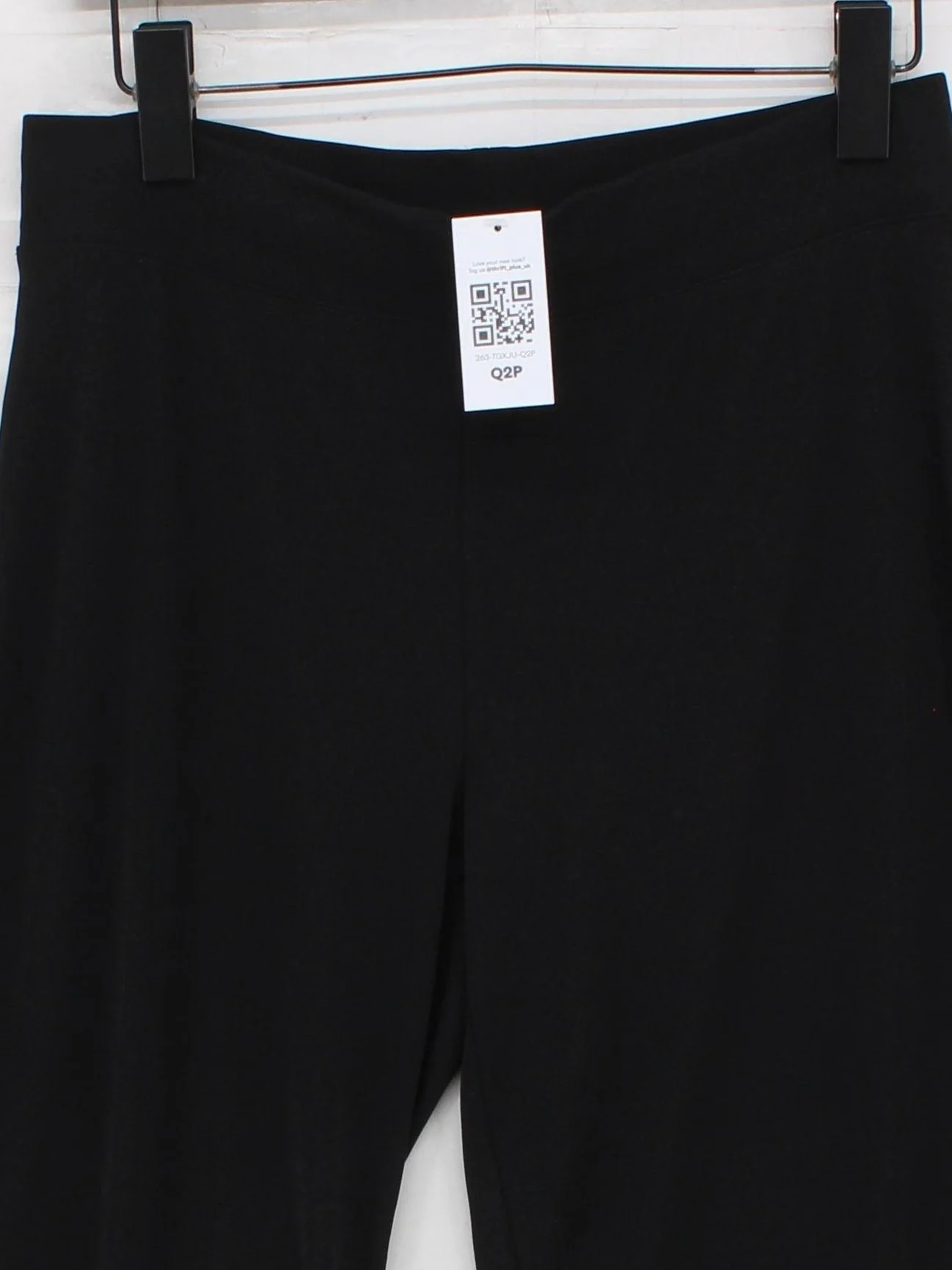 Lands End Women's Trousers S Black Viscose with Polyester Wide-Leg Sweatpants - Image 3