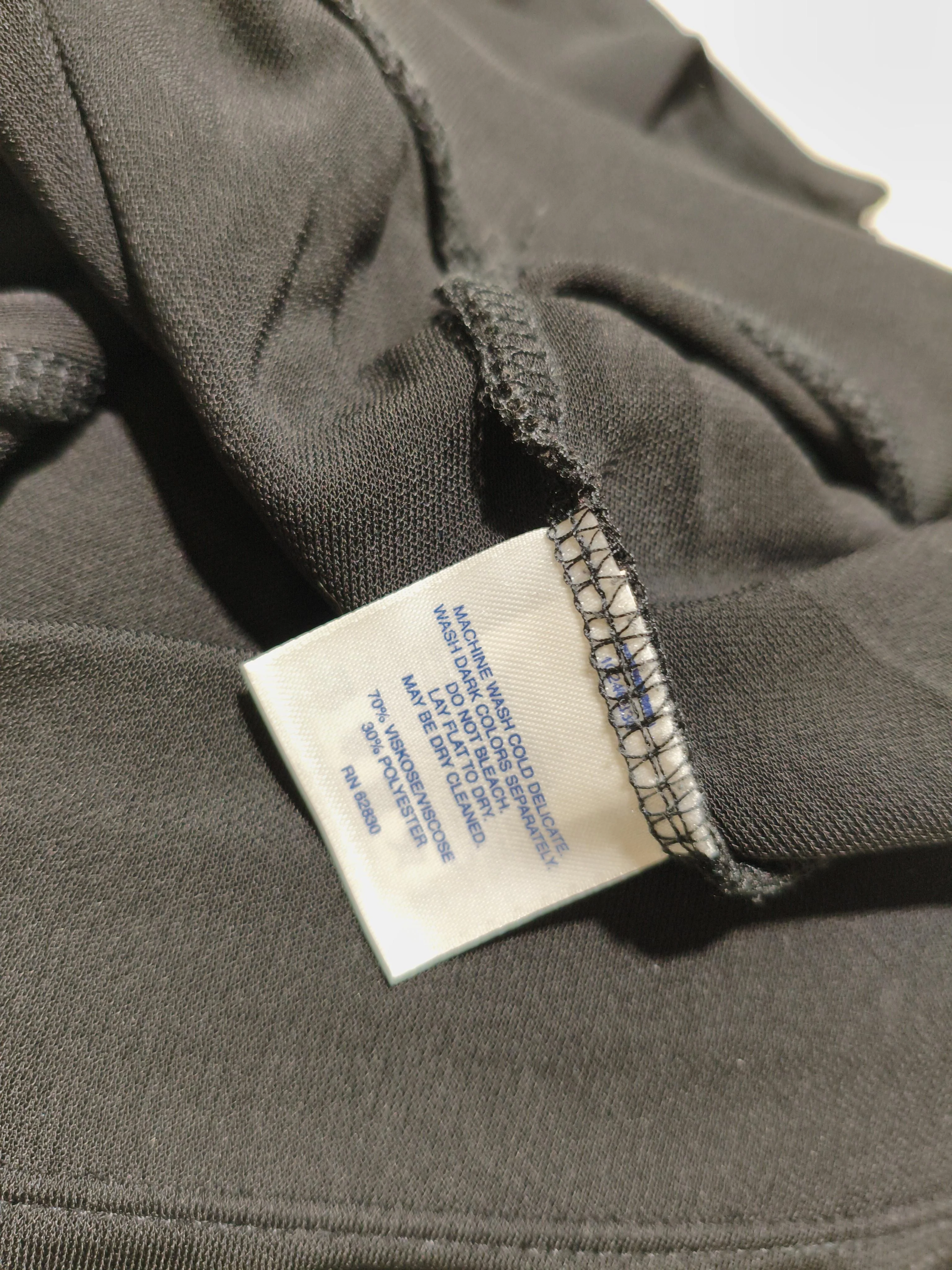 Lands End Women's Trousers S Black Viscose with Polyester Wide-Leg Sweatpants - Image 6