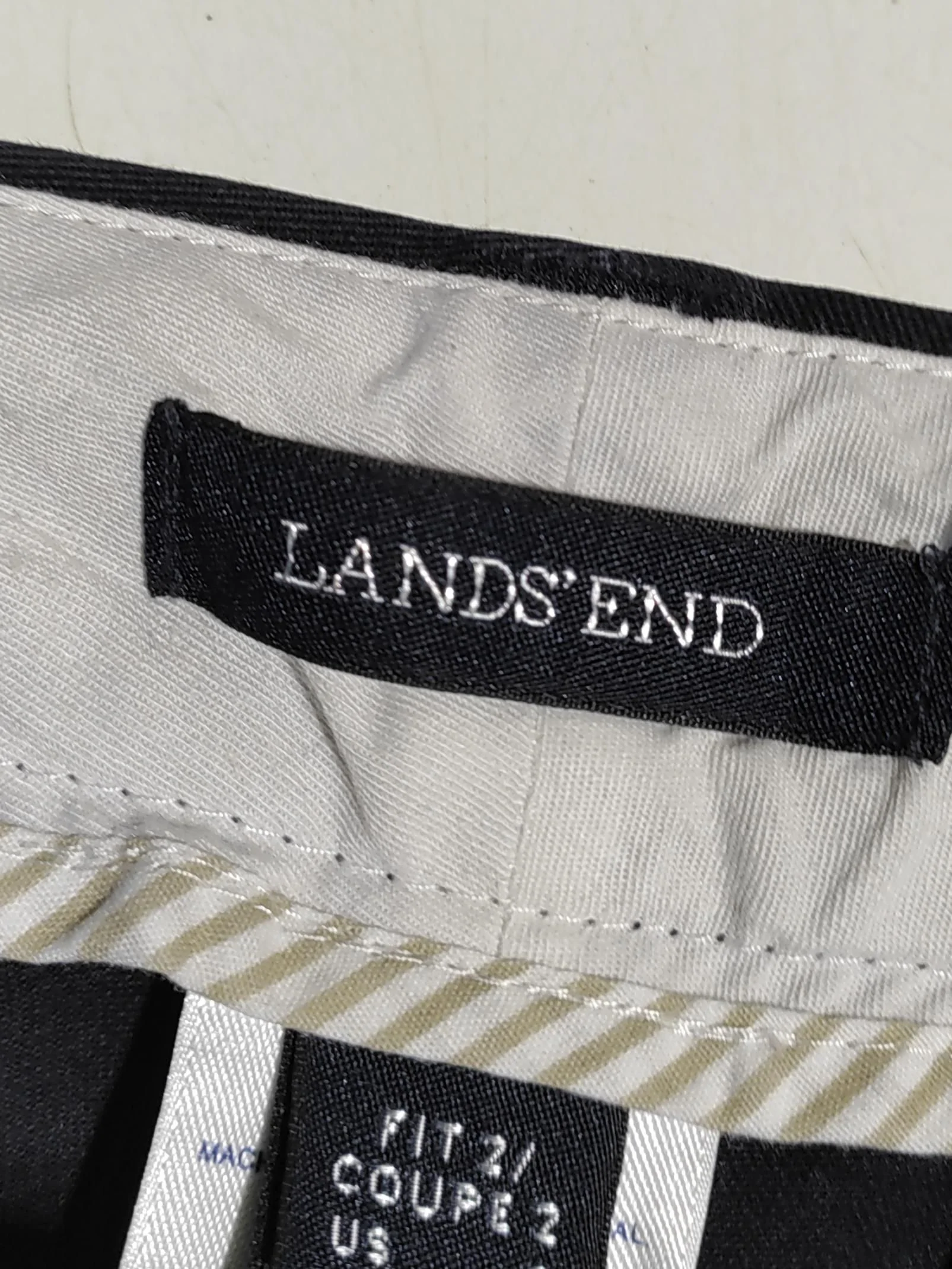 Lands End Women's Trousers UK 12 Blue Cotton with Elastane Straight Chino - Image 5