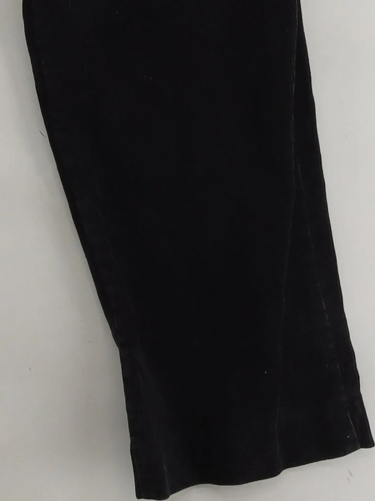 Lands End Women's Trousers UK 14 Black Cotton with Elastane Straight Chino - Image 4