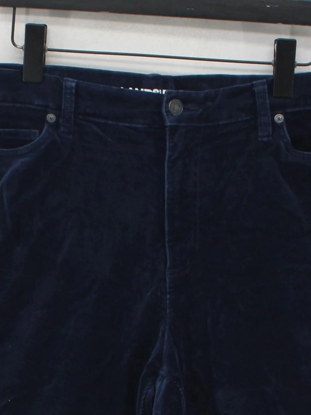Lands End Women's Trousers UK 16 Blue Cotton with Spandex Straight Chino - Image 3