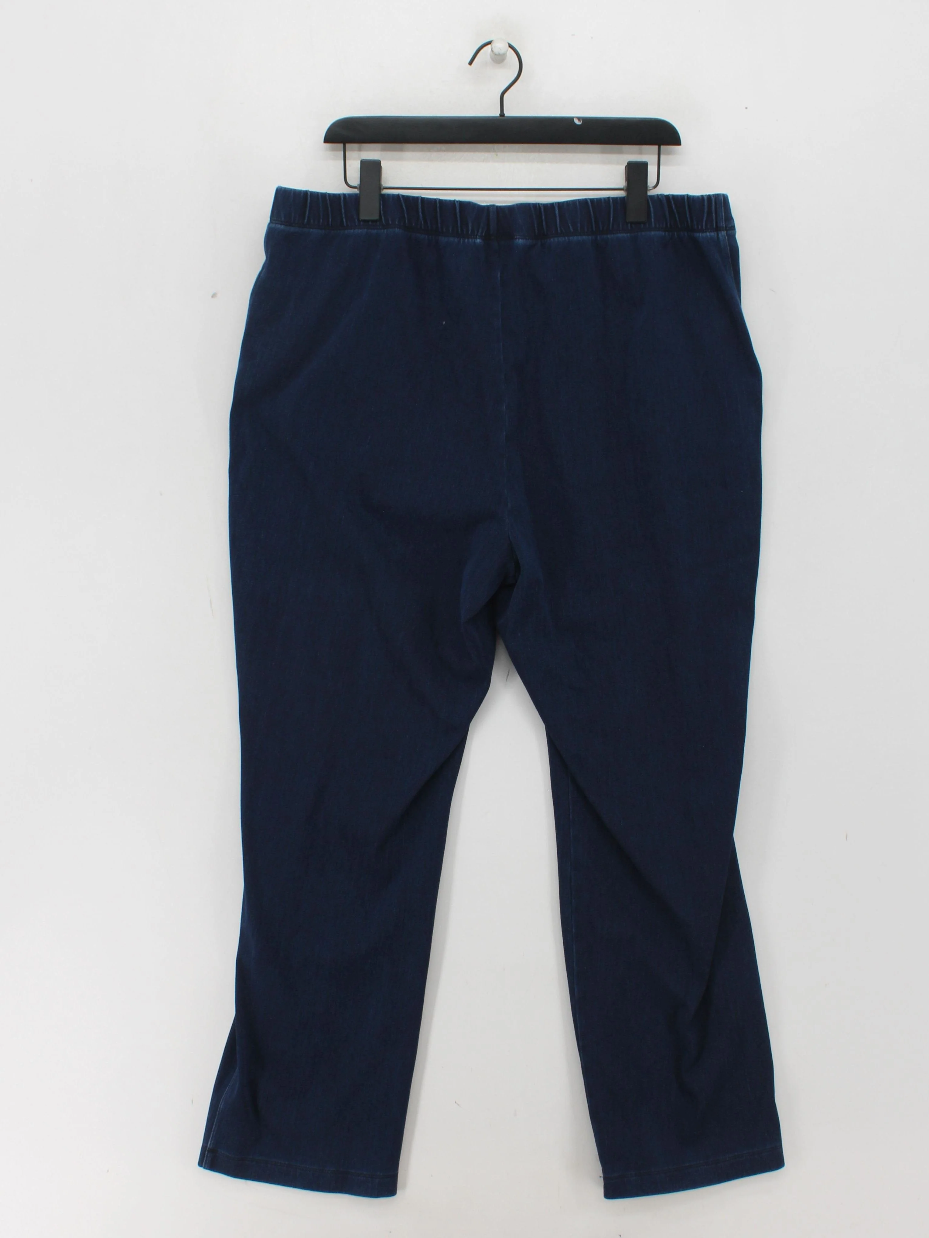 Lands End Women's Trousers UK 20 Blue Cotton with Polyester, Elastane Sweatpants - Image 2