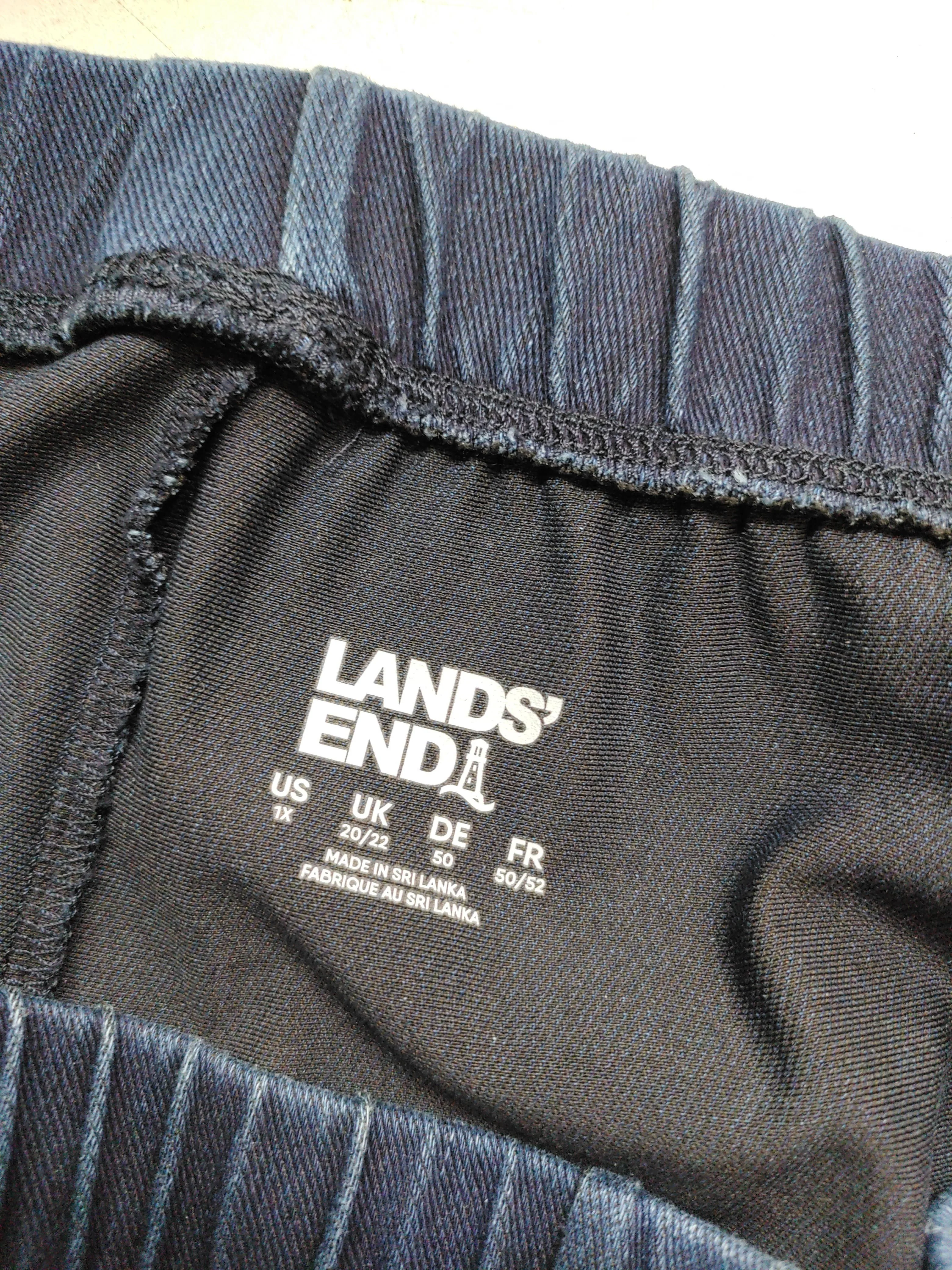 Lands End Women's Trousers UK 20 Blue Cotton with Polyester, Elastane Sweatpants - Image 5