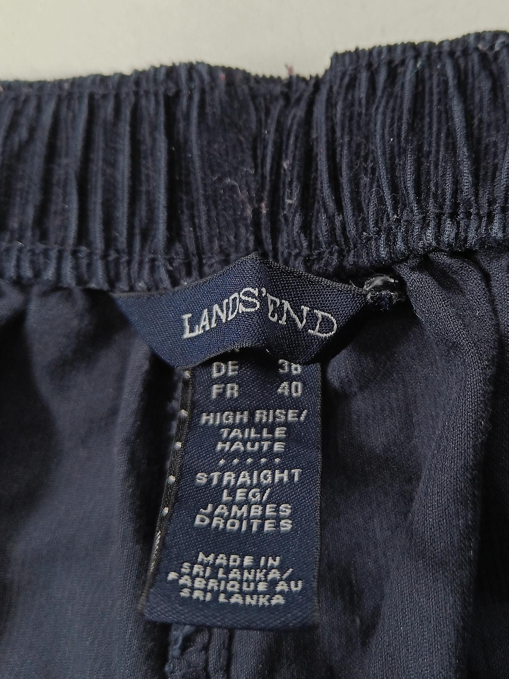 Lands End Women's Trousers UK 8 Blue 100% Cotton Straight Chino - Image 6