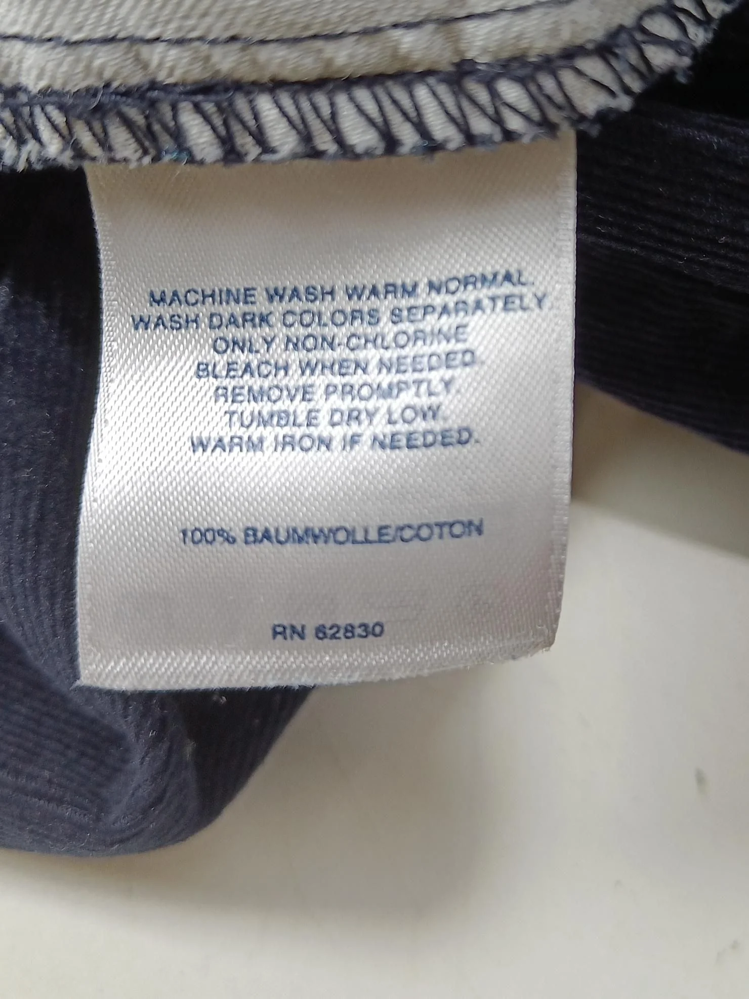 Lands End Women's Trousers UK 8 Blue 100% Cotton Straight Chino - Image 7