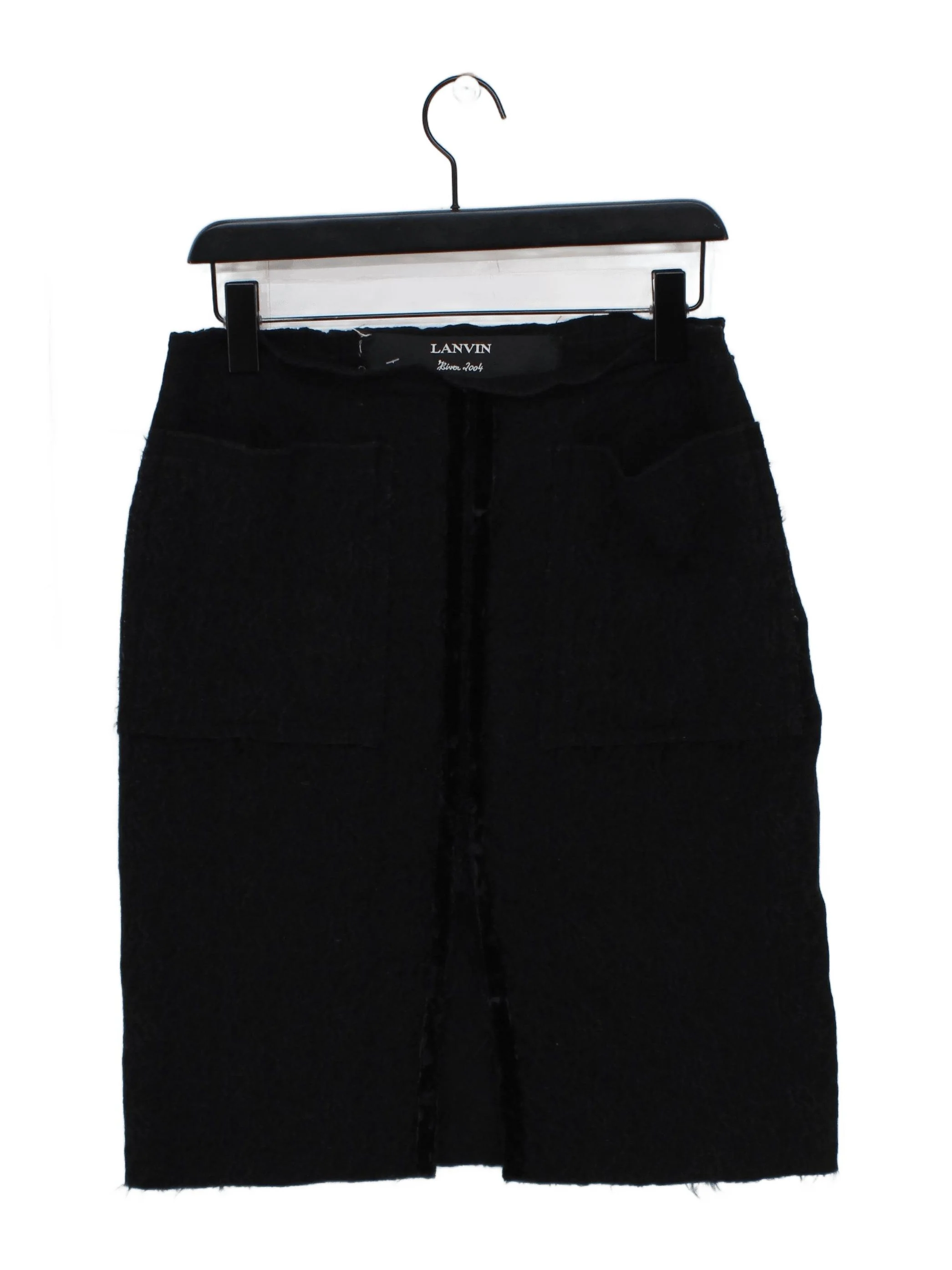 Lanvin Women's Midi Skirt UK 12 Black Wool