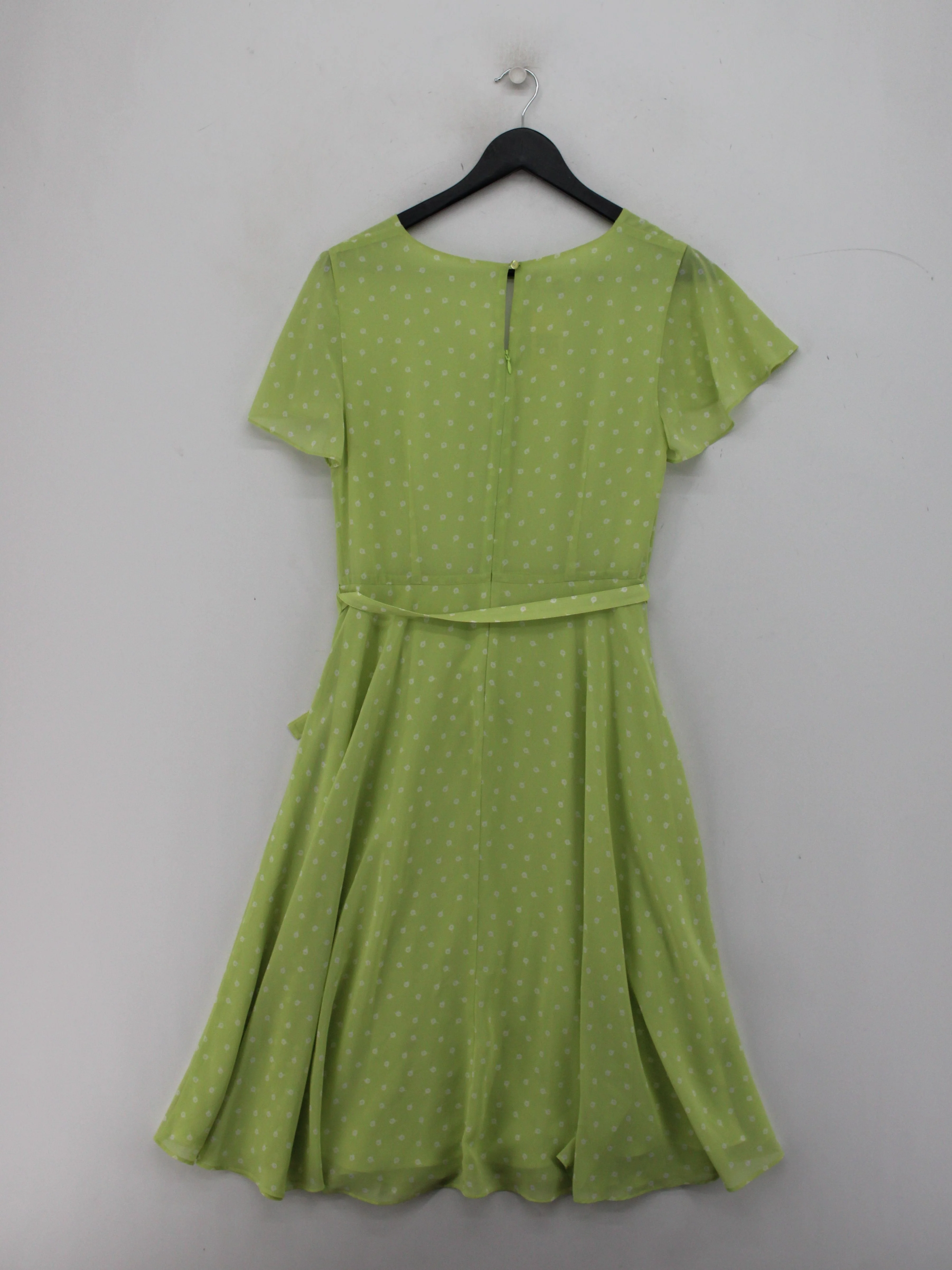 Laura Ashley A-Line Midi Dress UK12 in Green - Image 2