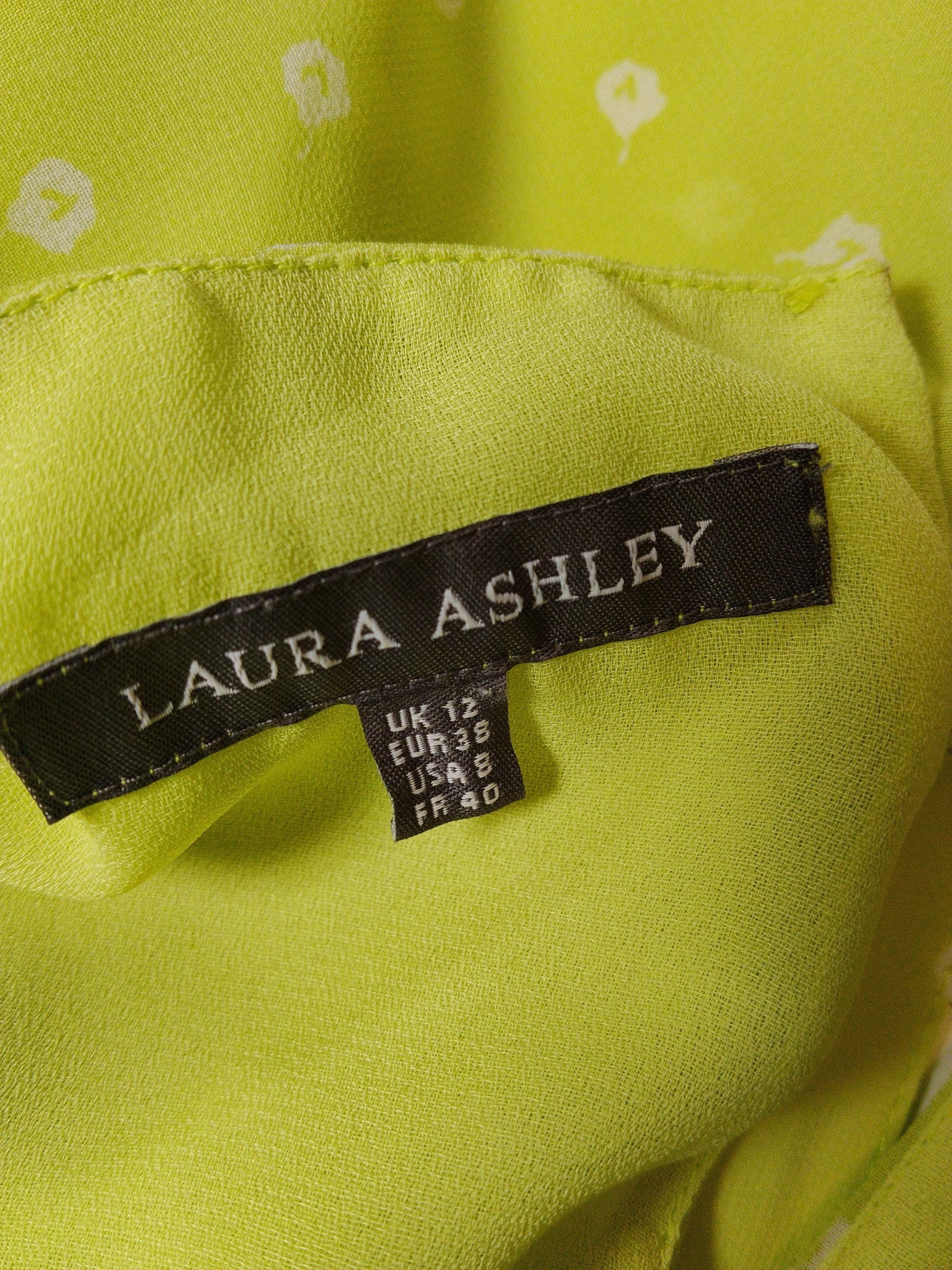 Laura Ashley A-Line Midi Dress UK12 in Green - Image 5