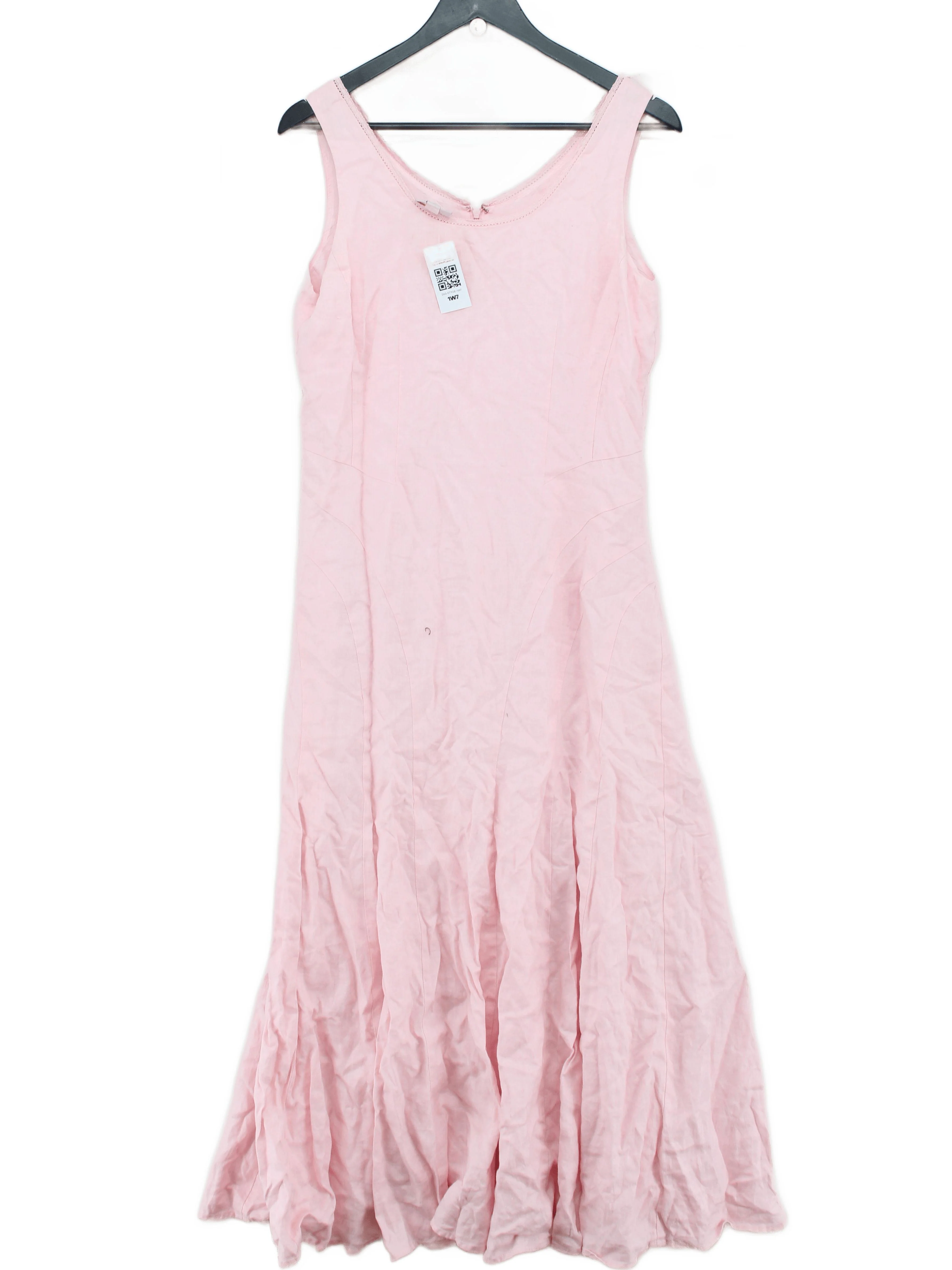 Laura Ashley A-Line Midi Dress UK12 in Pink