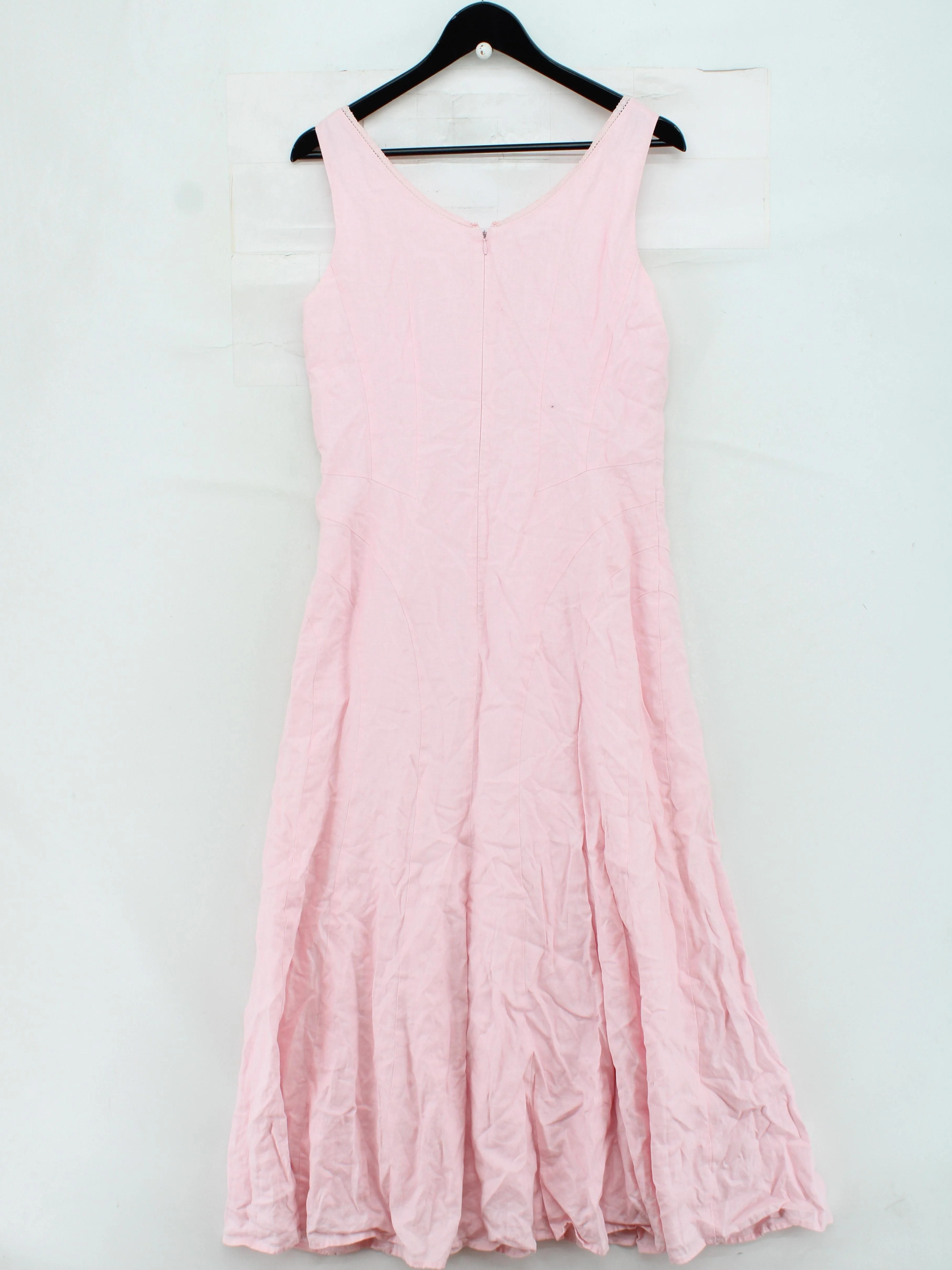 Laura Ashley A-Line Midi Dress UK12 in Pink - Image 2