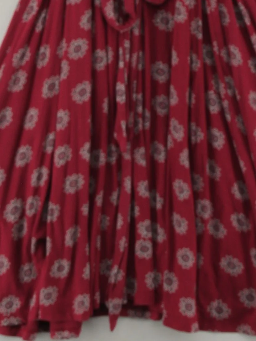 Laura Ashley Shirt Midi Dress UK12 in Red - Image 4