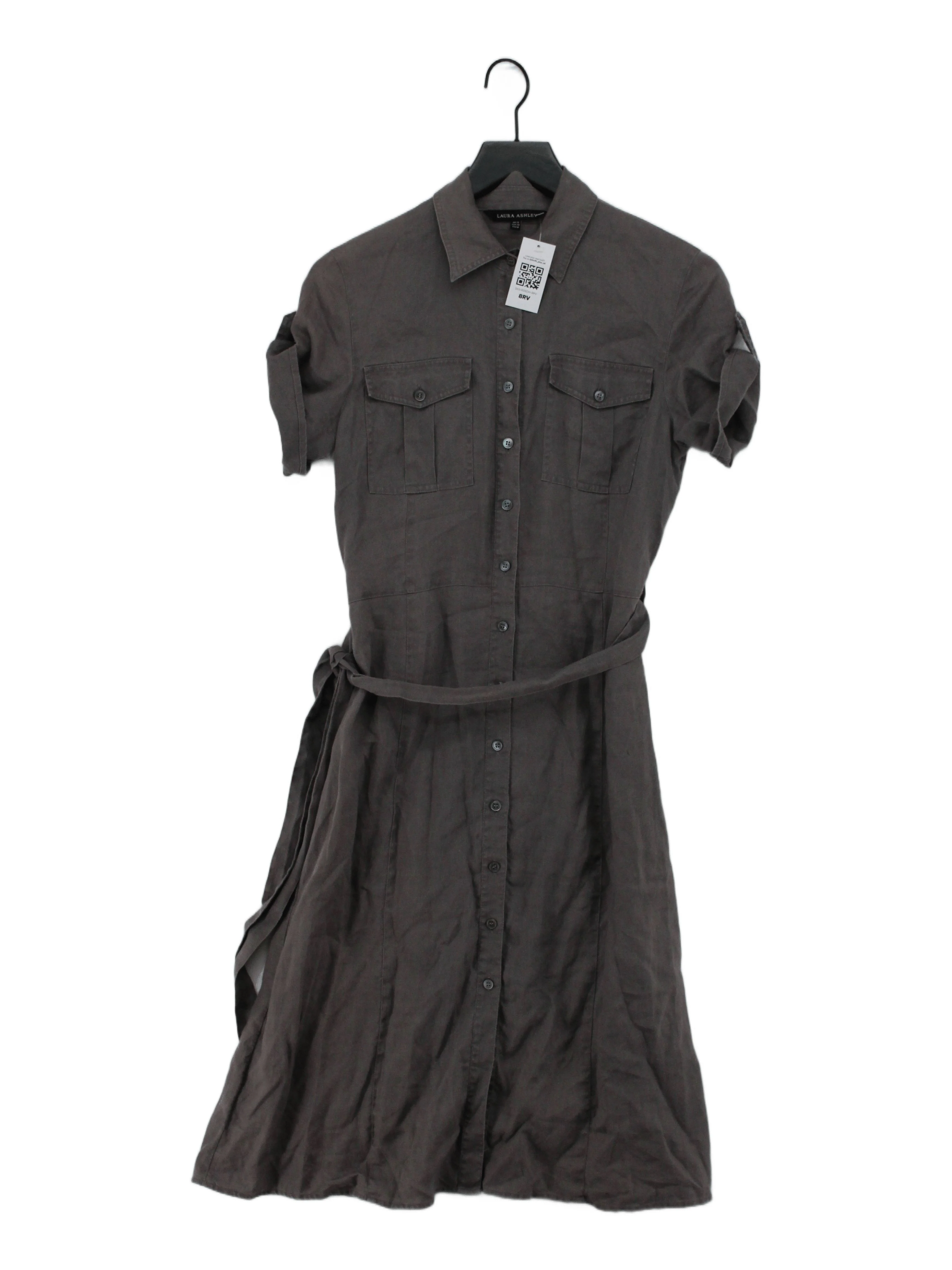 Laura Ashley Shirt Mini Dress UK12 in Grey