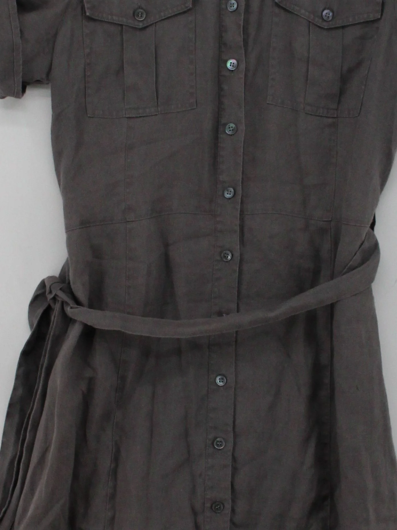 Laura Ashley Shirt Mini Dress UK12 in Grey - Image 3