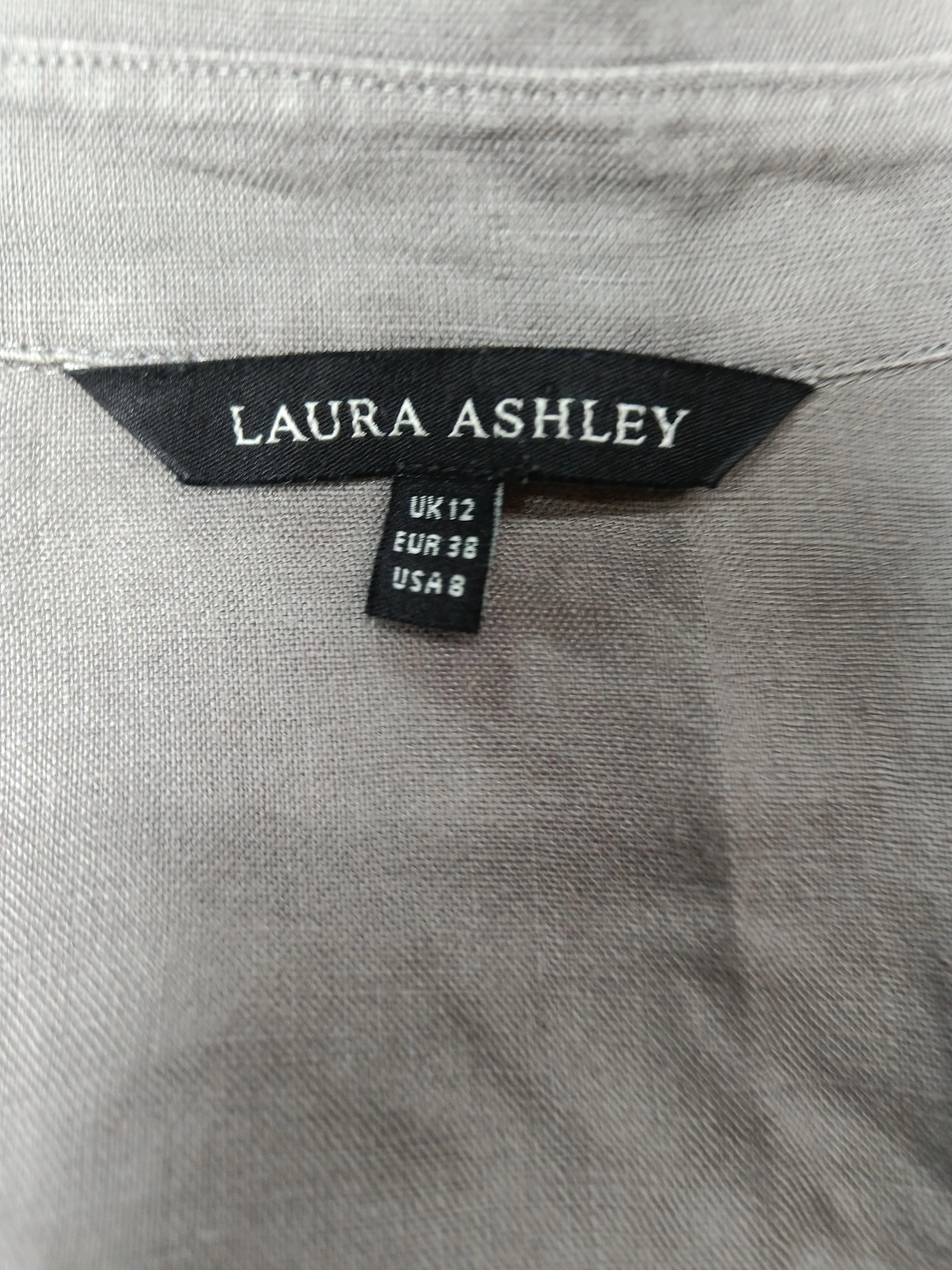 Laura Ashley Shirt Mini Dress UK12 in Grey - Image 5