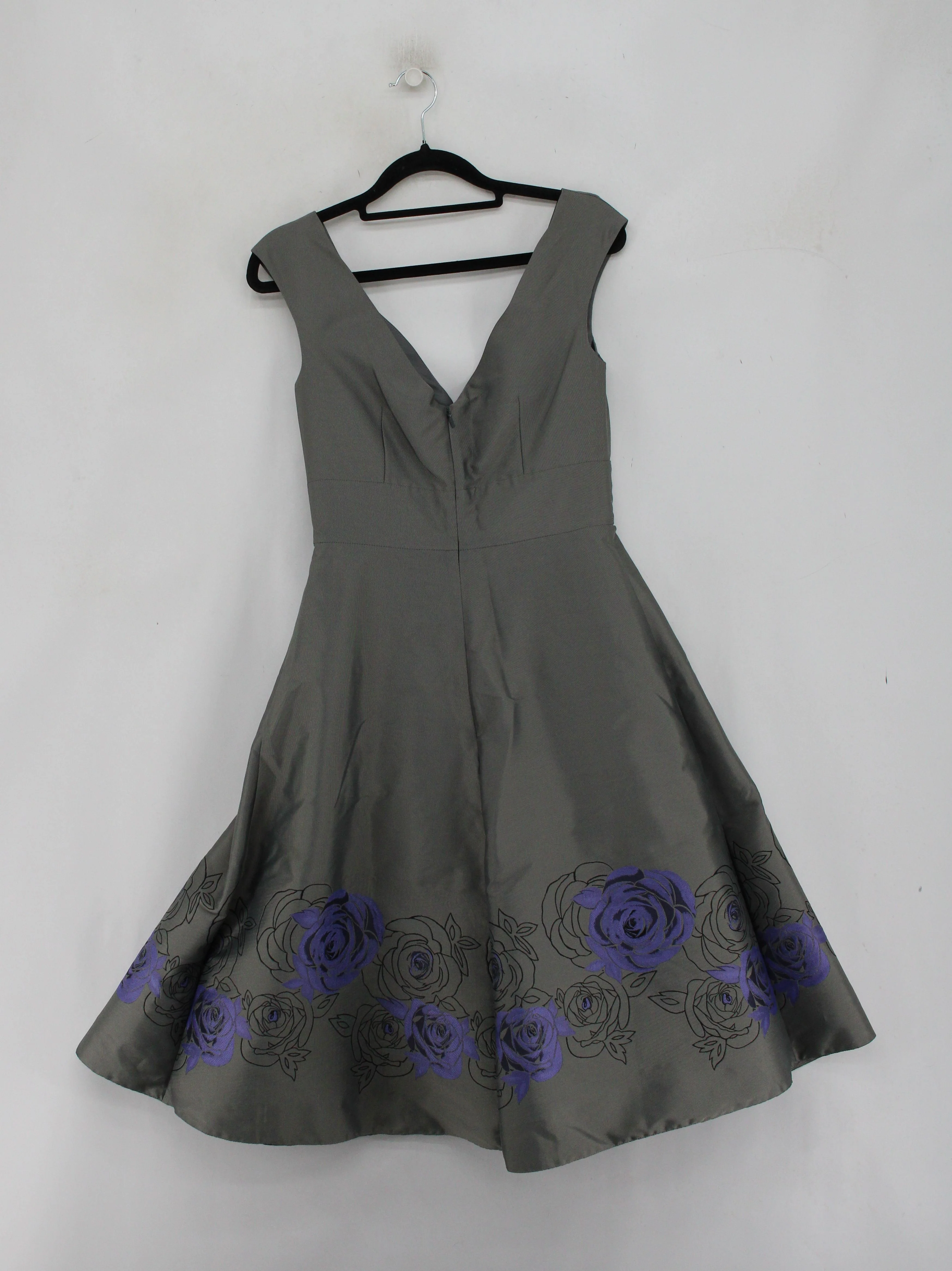 Laura Ashley Skater Midi Dress UK6 in Grey - Image 2
