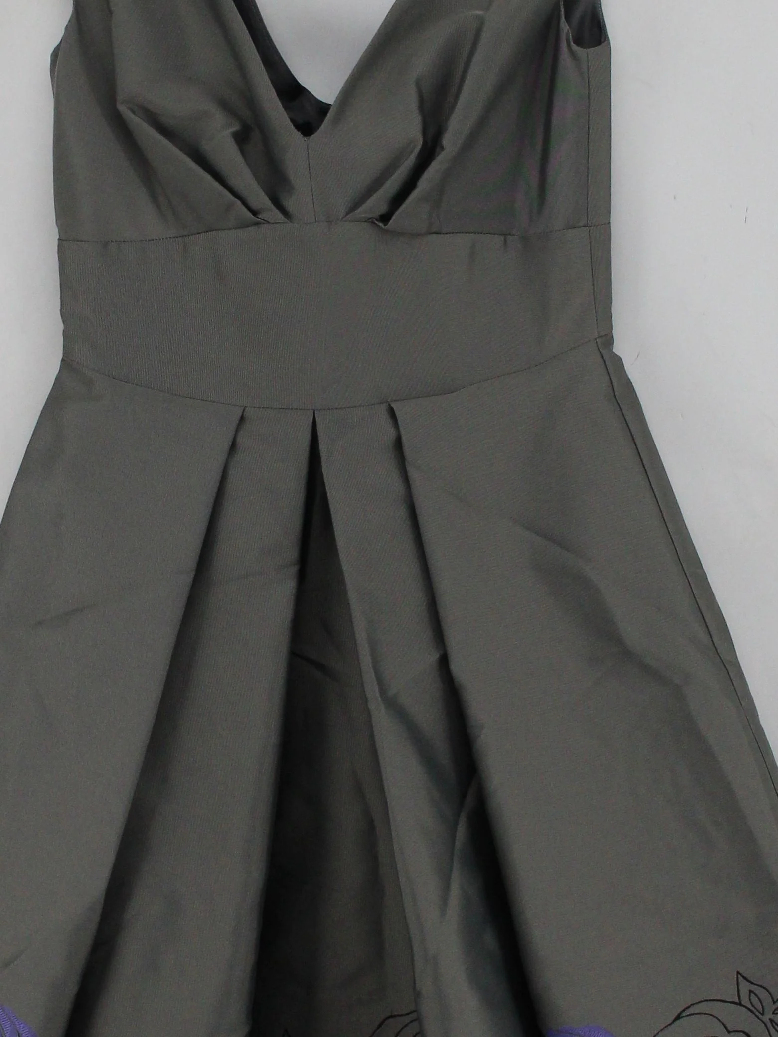 Laura Ashley Skater Midi Dress UK6 in Grey - Image 3