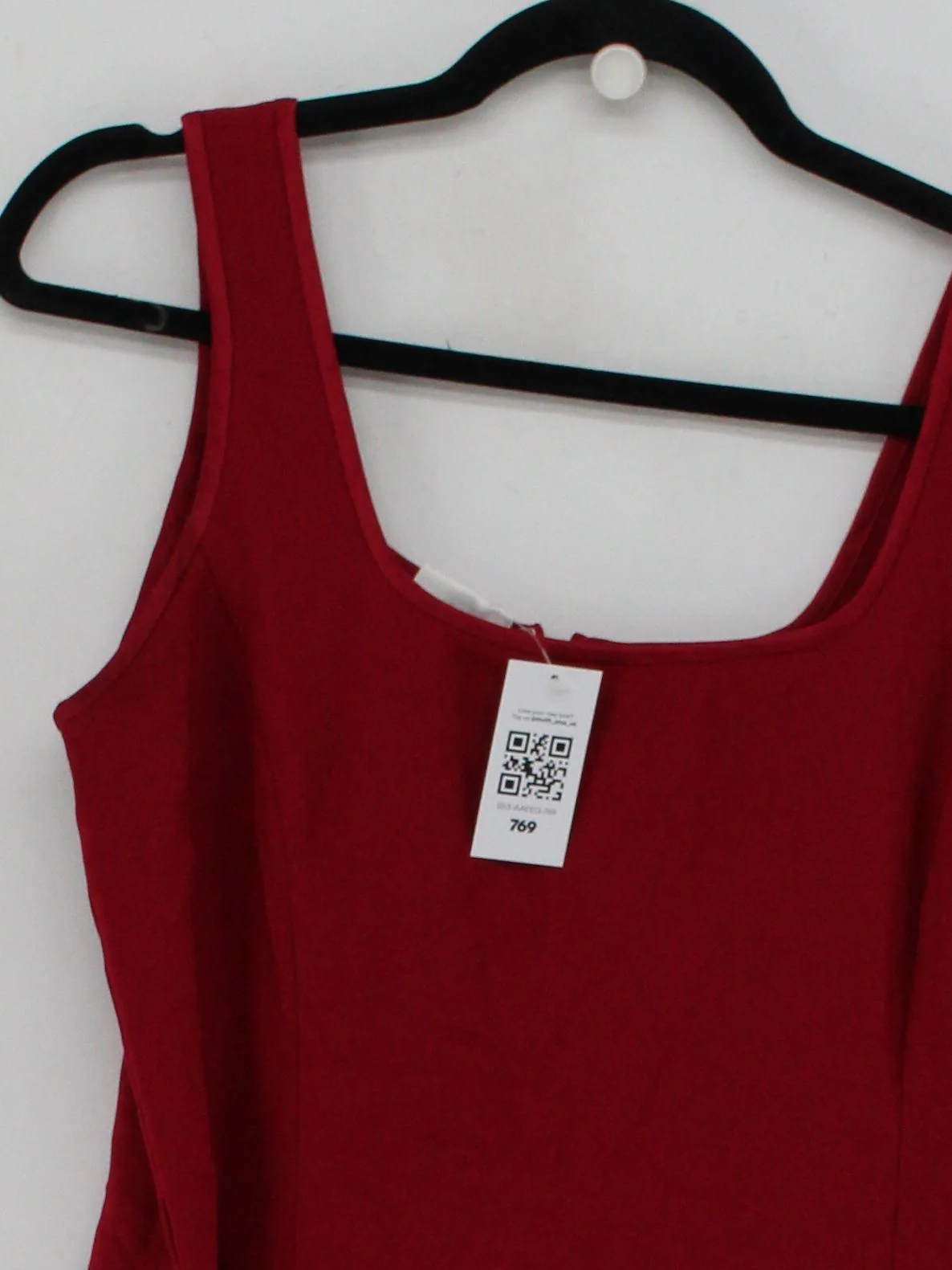 Laura Ashley Tank Midi Dress UK12 in Red - Image 3