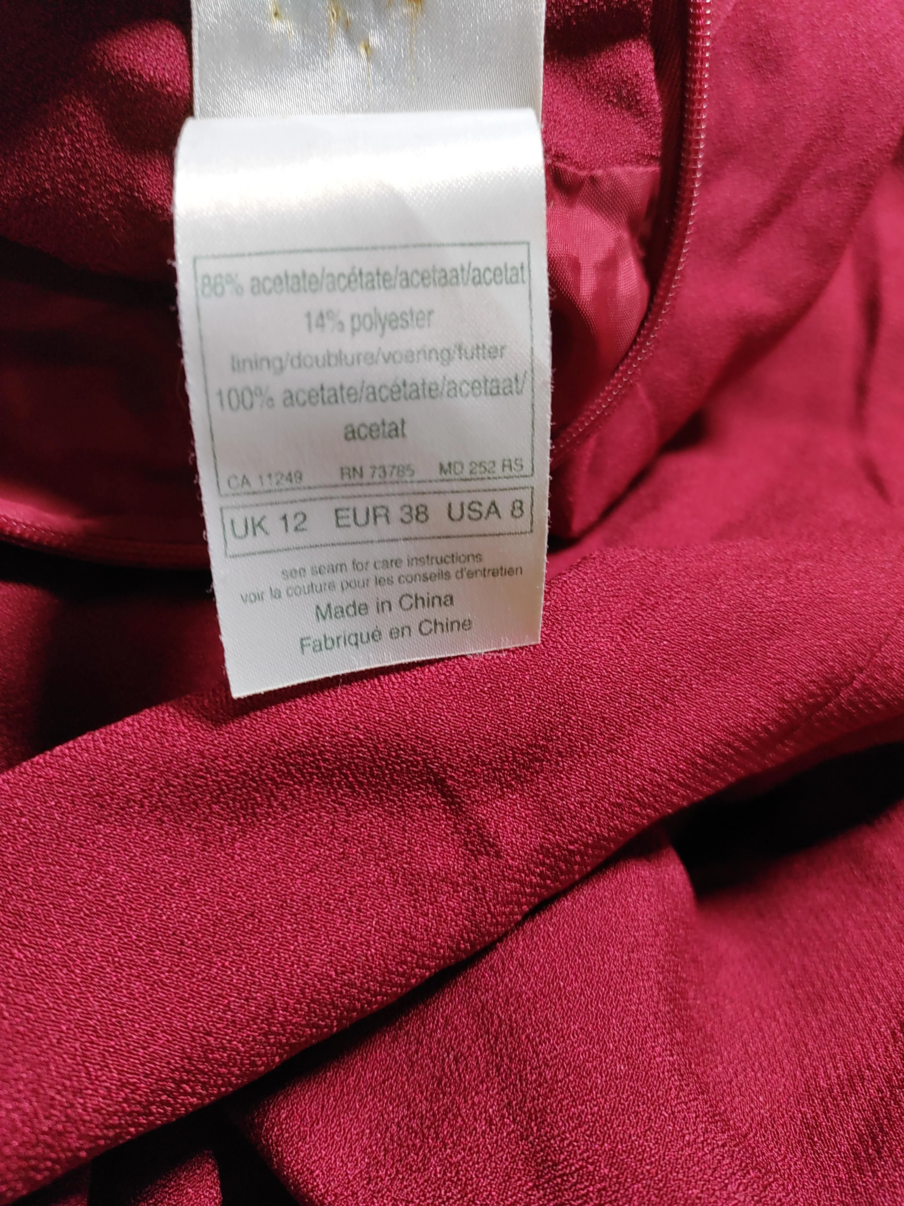 Laura Ashley Tank Midi Dress UK12 in Red - Image 6
