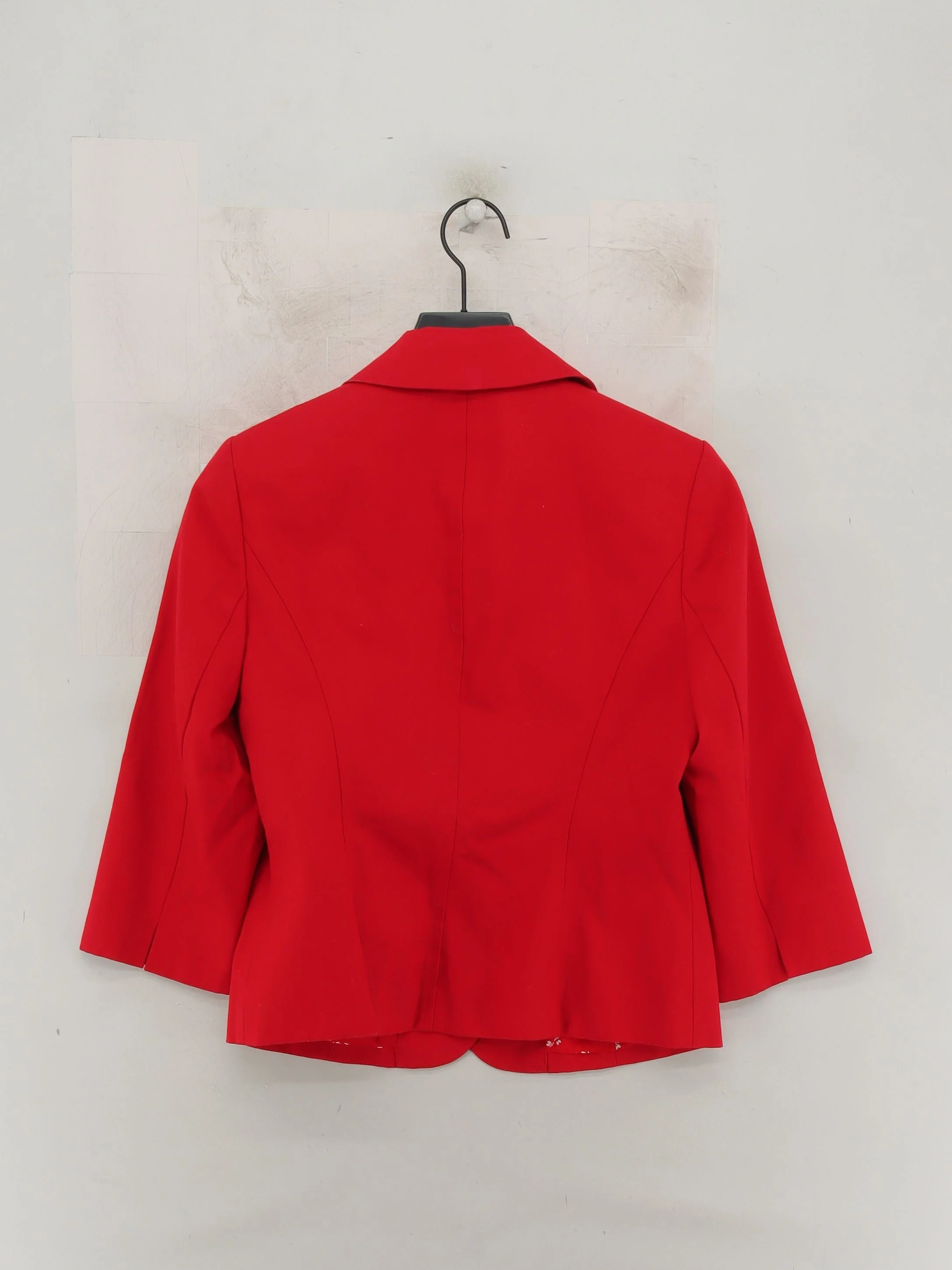 Laura Ashley Women's Blazer UK 12 Red Cotton with Acetate Overcoat - Image 2