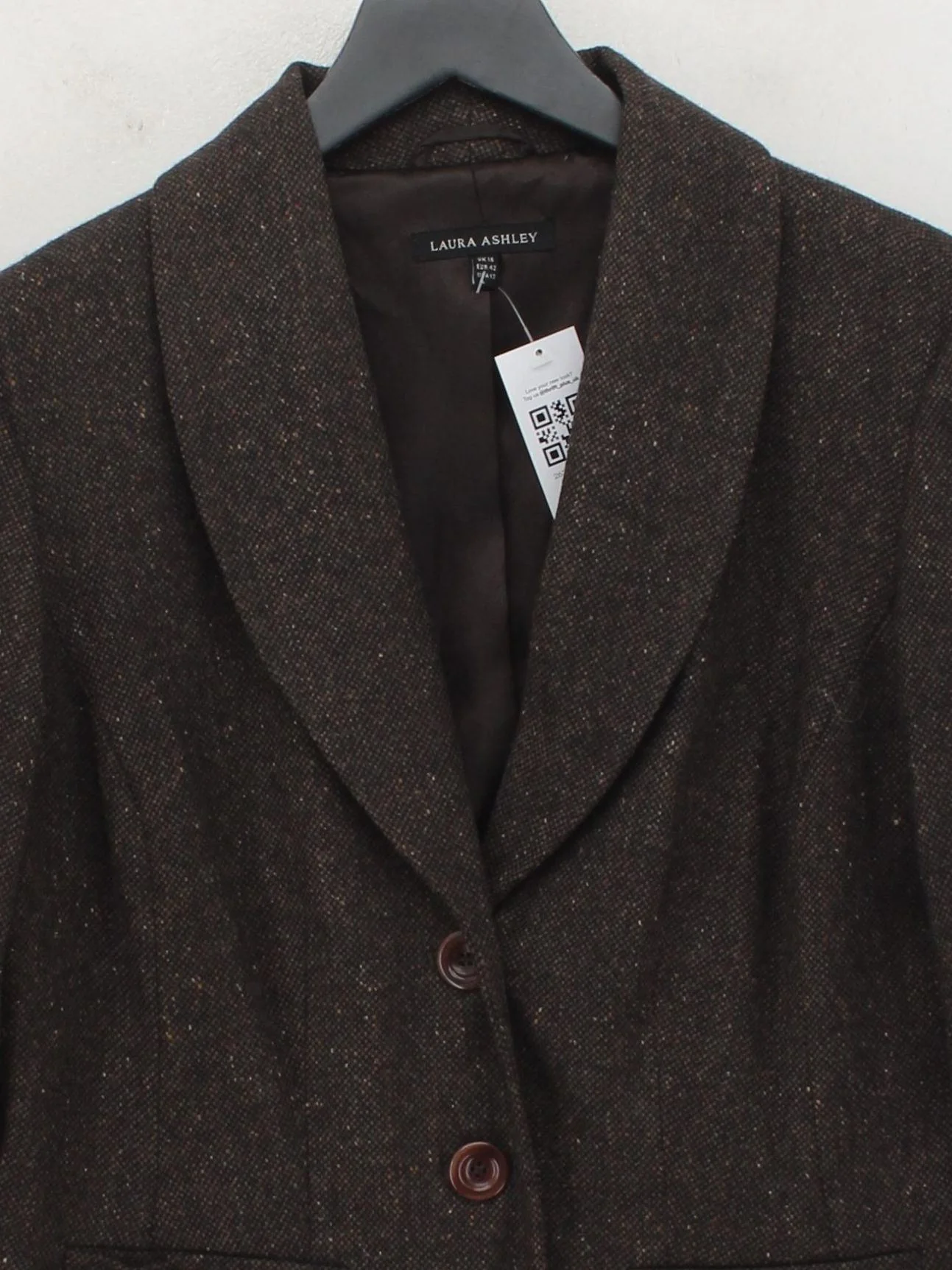 Laura Ashley Women's Blazer UK 16 Brown Wool - Image 3