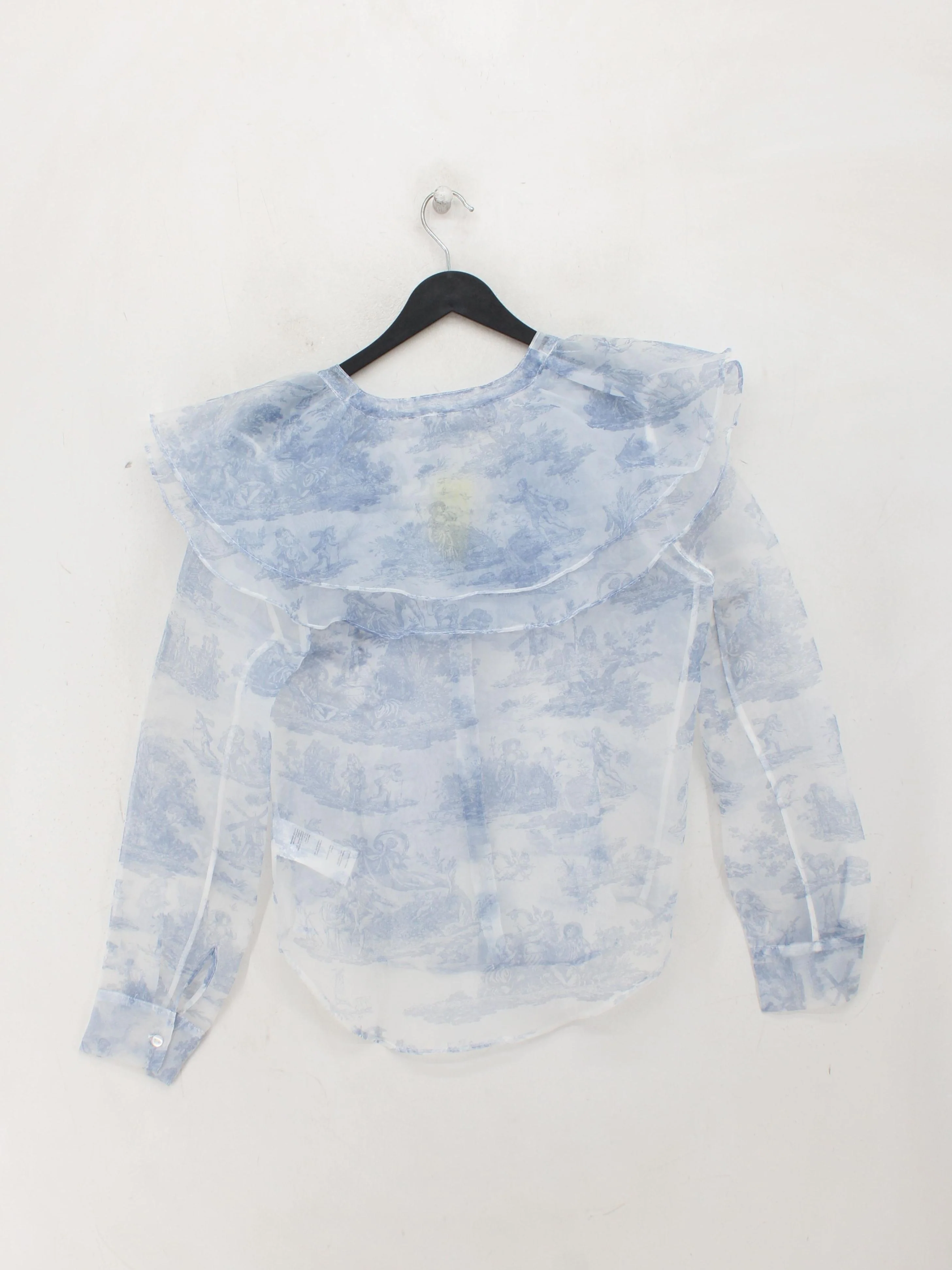 Laura Ashley Women's Blouse XS Blue 100% Polyester Basic - Image 2