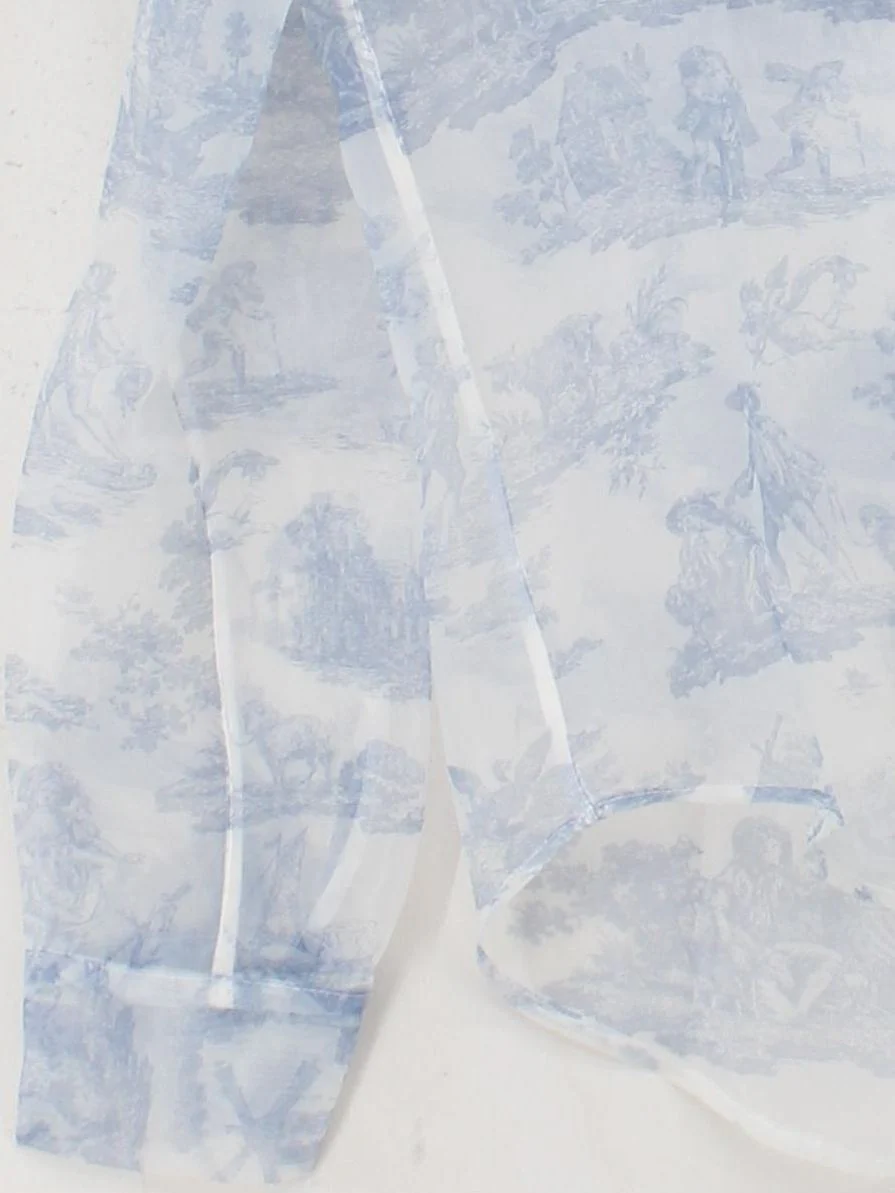 Laura Ashley Women's Blouse XS Blue 100% Polyester Basic - Image 4
