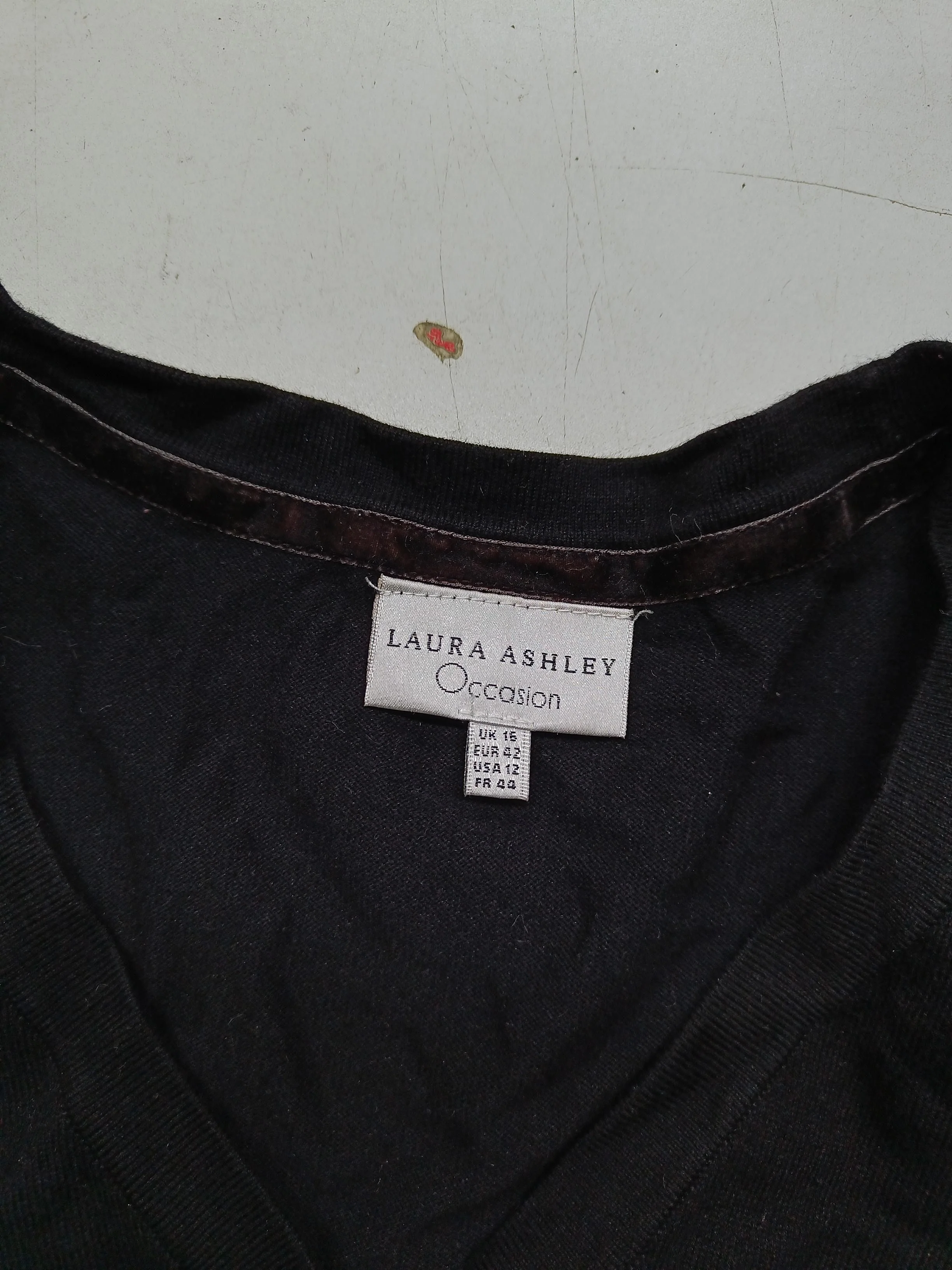 Laura Ashley Women's Cardigan UK 16 Black Cotton with Nylon, Elastane Cardigan - Image 5