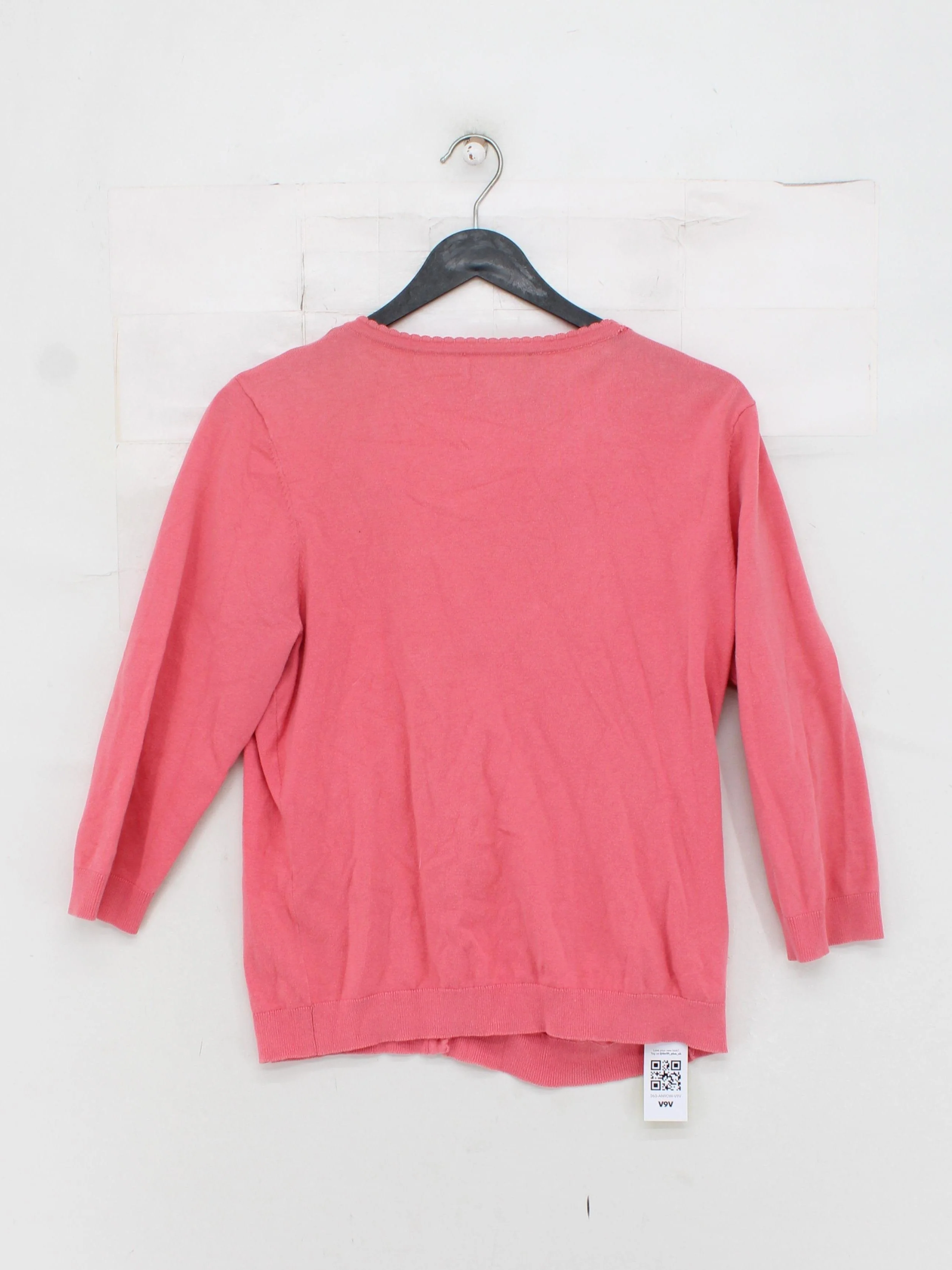 Laura Ashley Women's Cardigan UK 16 Pink Cotton with Nylon, Elastane Cardigan - Image 2