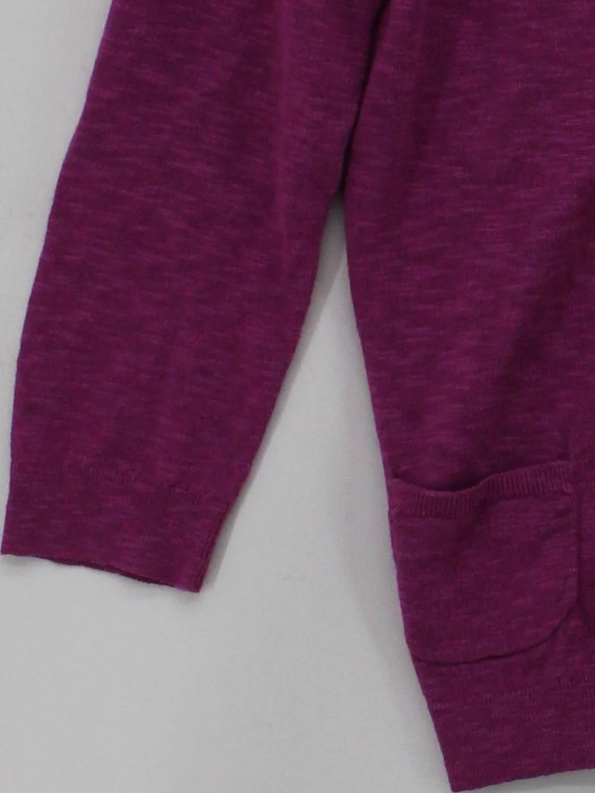 Laura Ashley Women's Cardigan UK 8 Purple Linen with Cotton V-Neck Cardigan - Image 4