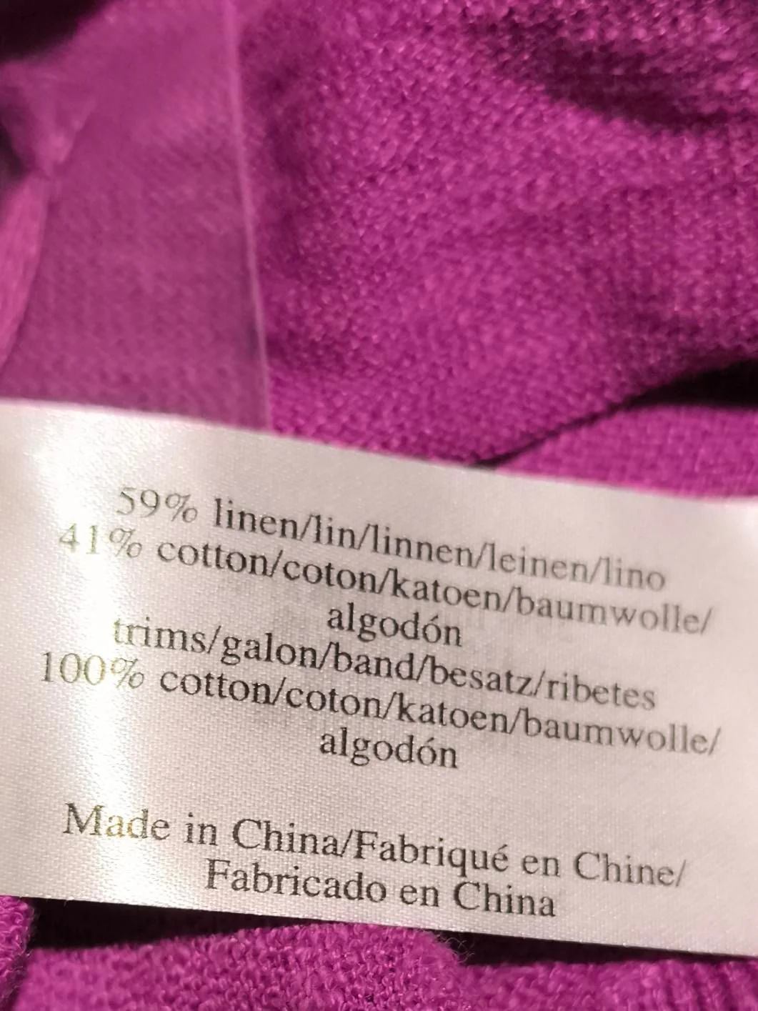 Laura Ashley Women's Cardigan UK 8 Purple Linen with Cotton V-Neck Cardigan - Image 6