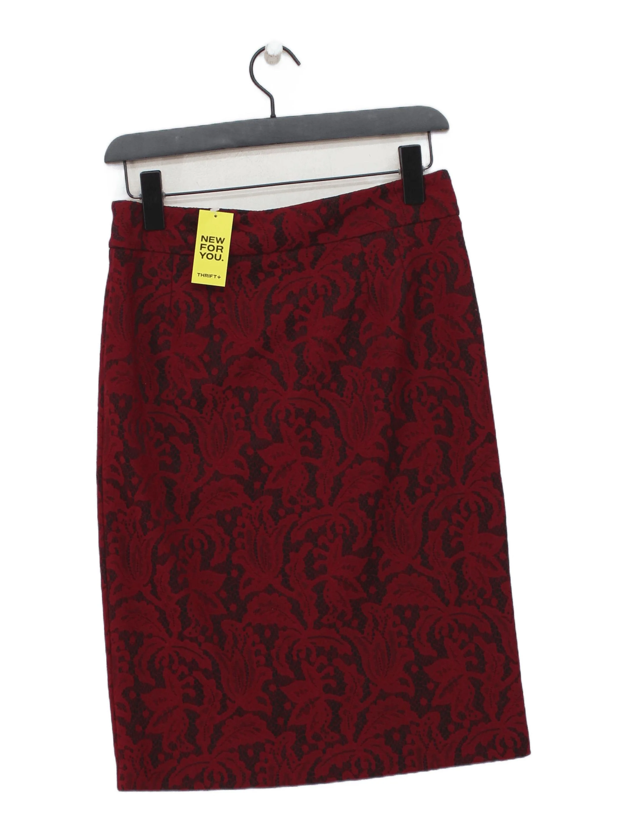 Laura Ashley Women's Midi Skirt UK 10 Red 100% Other Midi Straight & Pencil