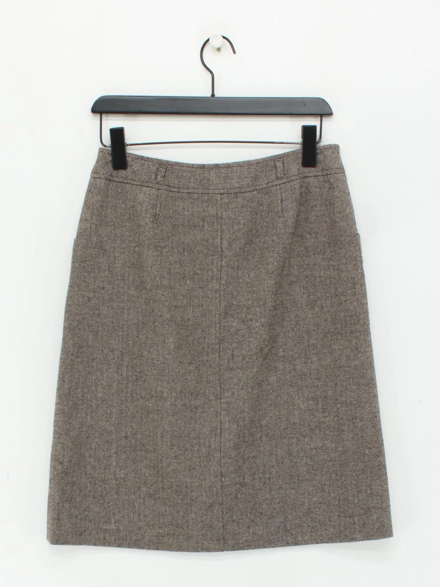 Laura Ashley Women's Mini Skirt UK 10 Brown Polyester with Wool Short Mini - Image 2