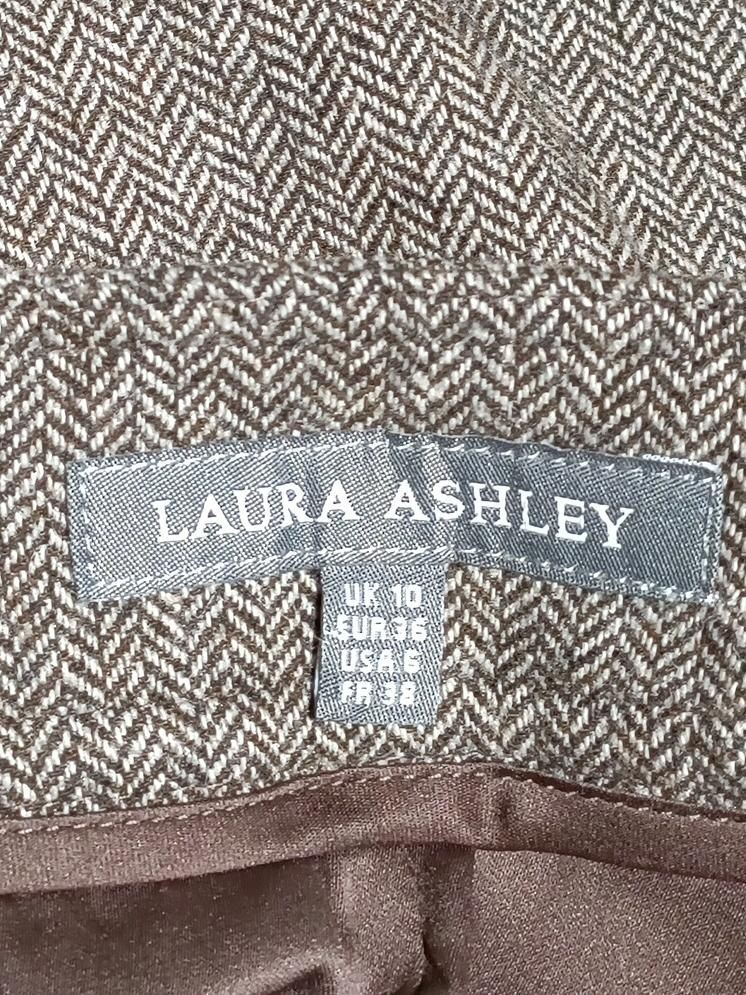 Laura Ashley Women's Mini Skirt UK 10 Brown Polyester with Wool Short Mini - Image 5