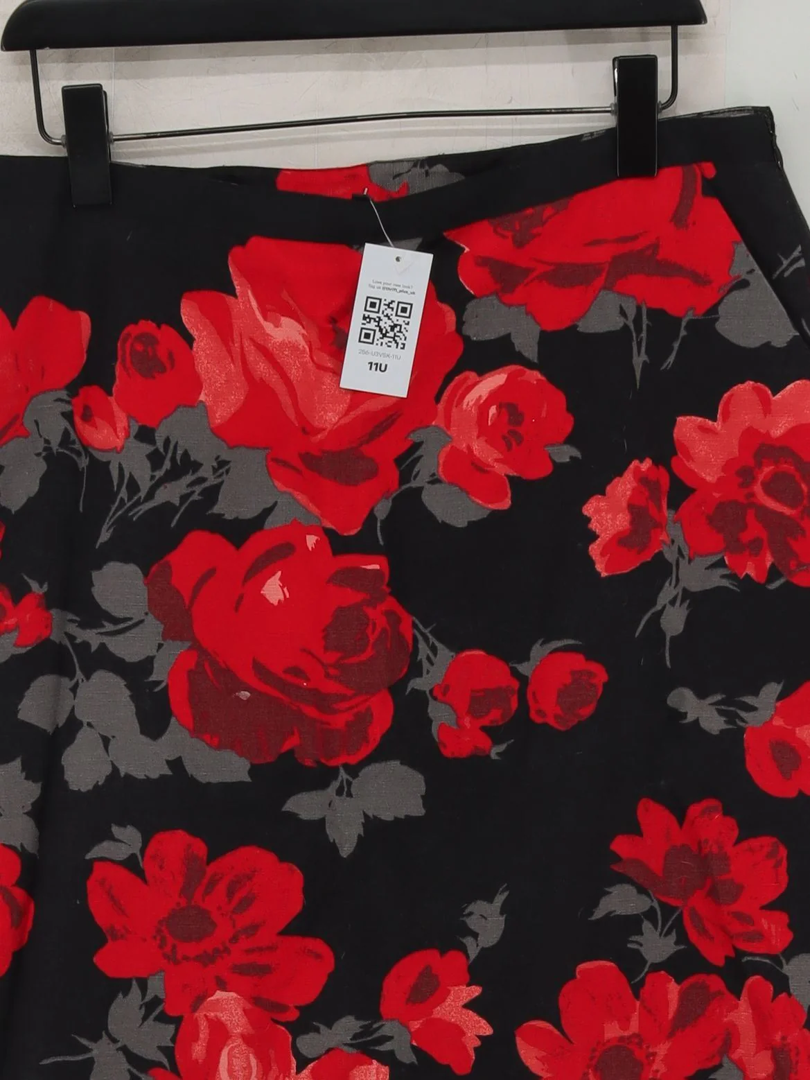 Laura Ashley Women's Mini Skirt UK 16 Black Floral Linen with Cotton Short Mini - Image 3